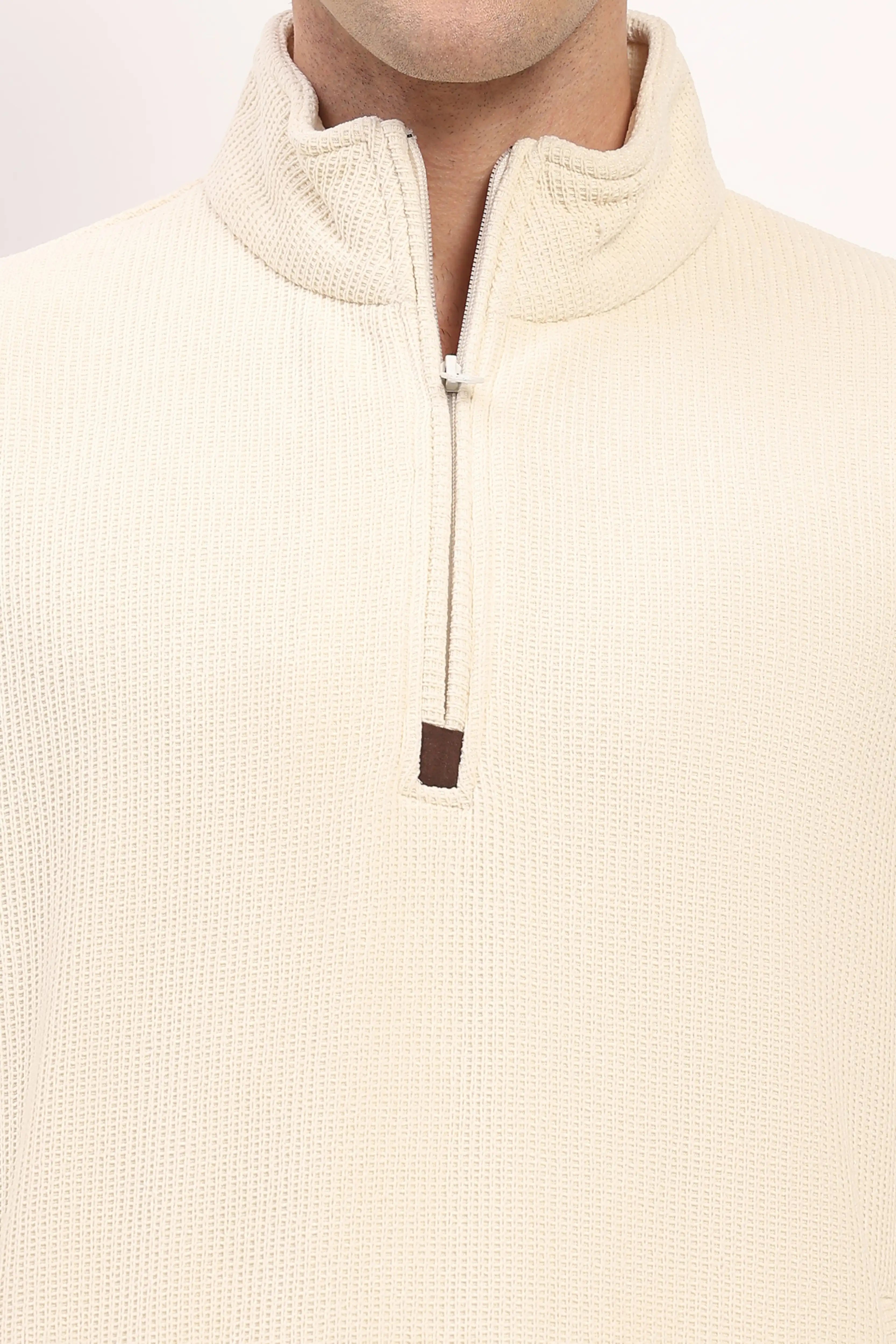 Wool-Blend Half-Zip Sweatshirt