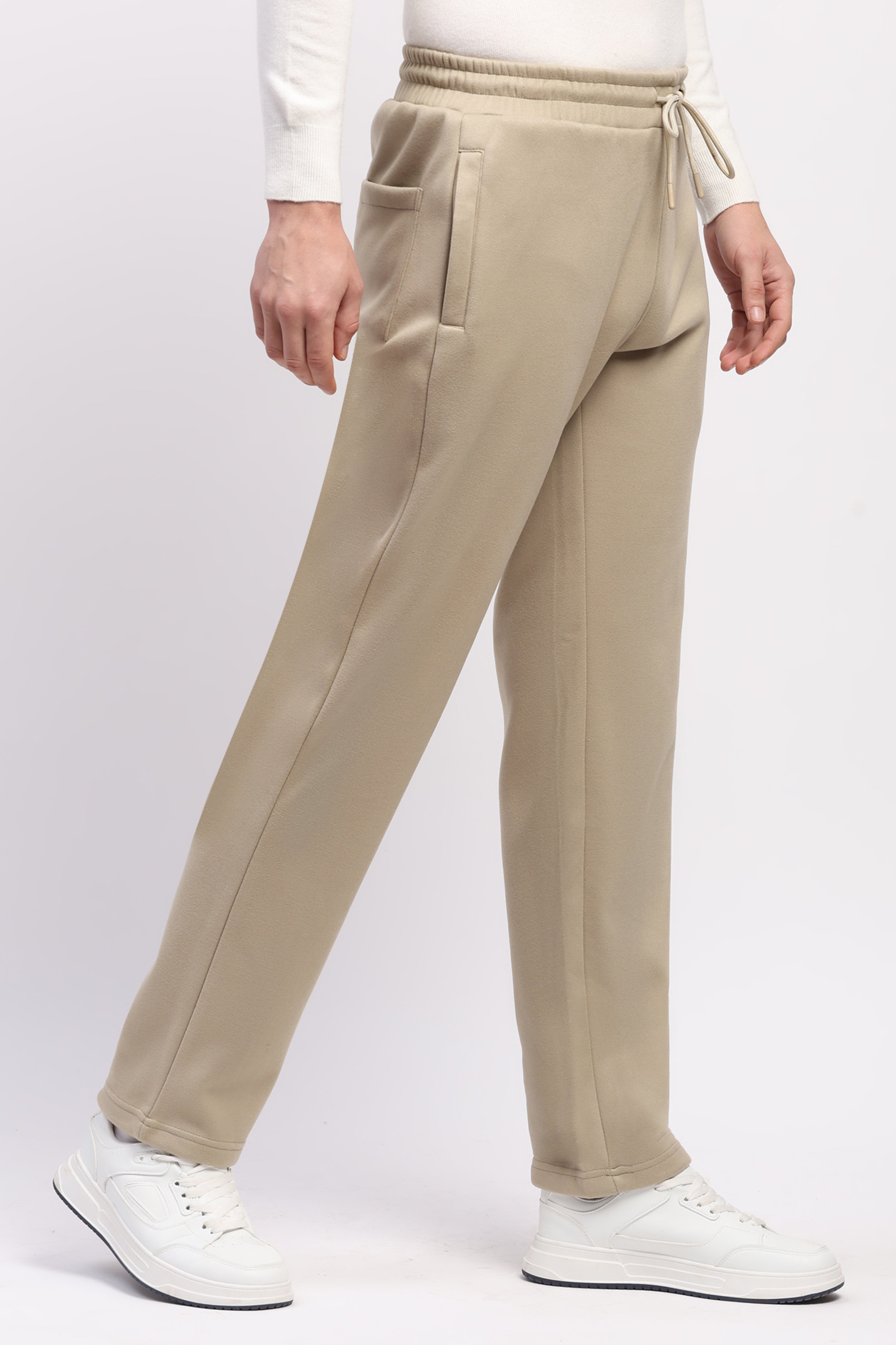 Fleece-Lined Beige Winter Lower