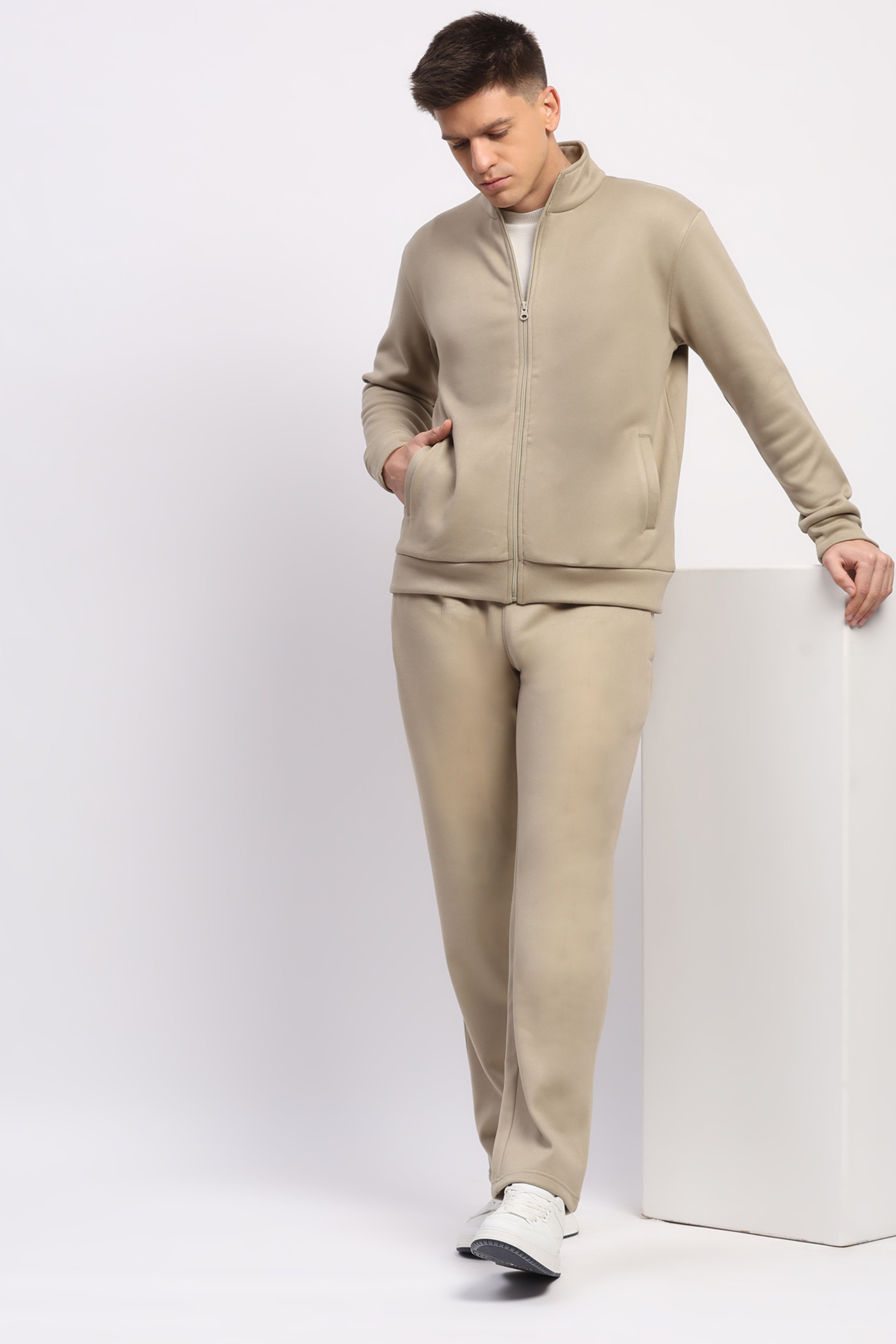 Fleece-Lined Beige Winter Lower