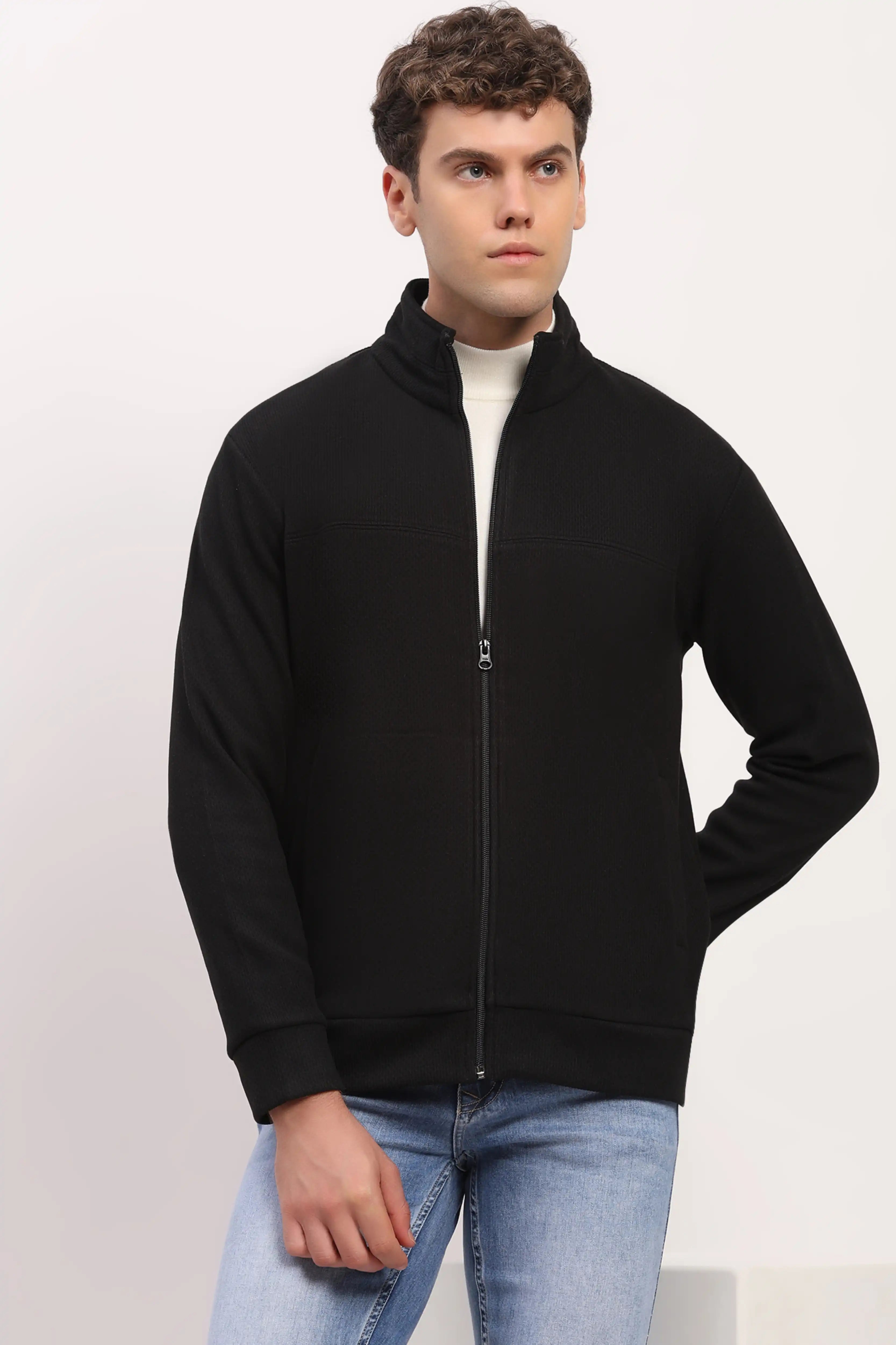 Black Zipper Winter Jacket