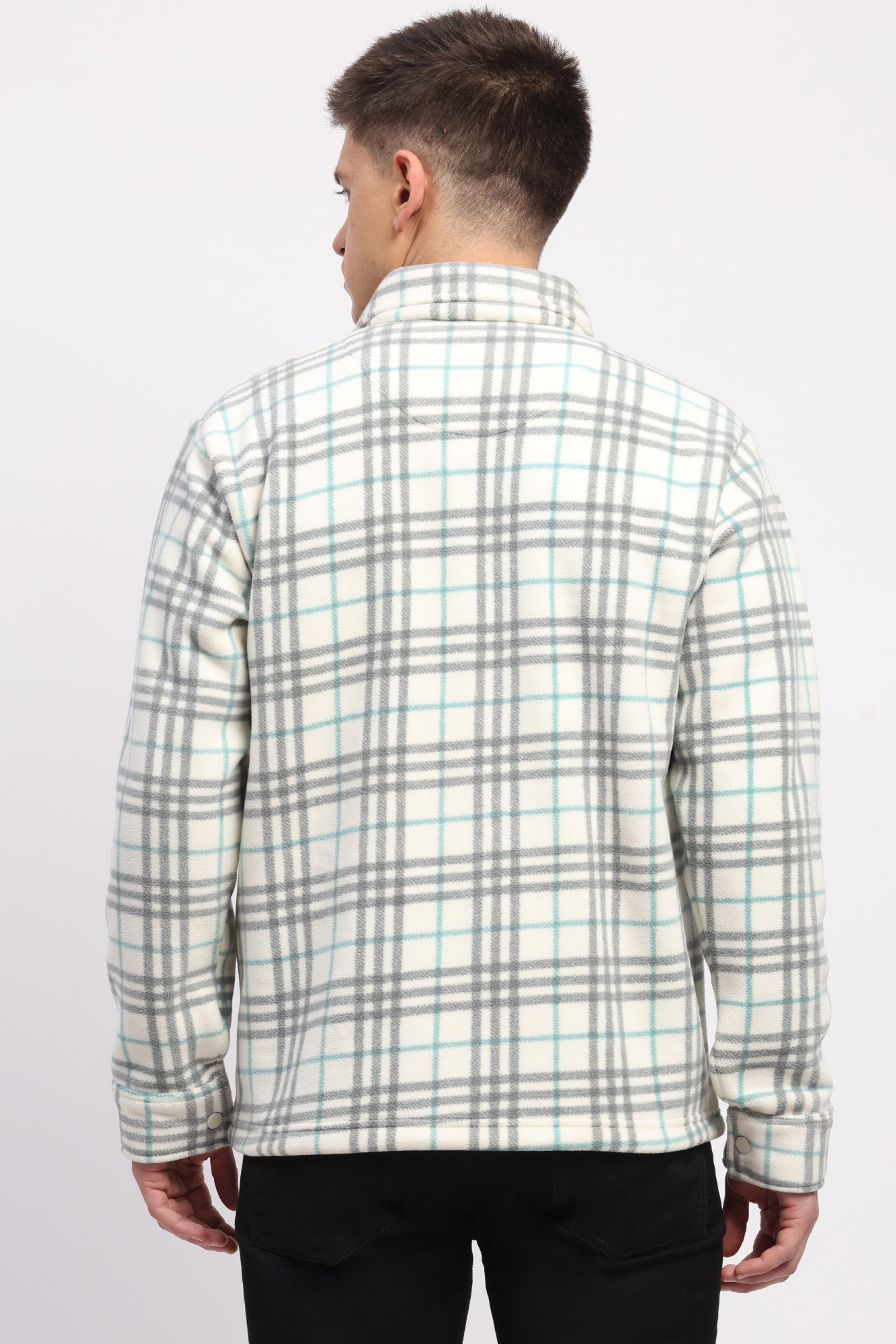 Grey Check Winter Shacket
