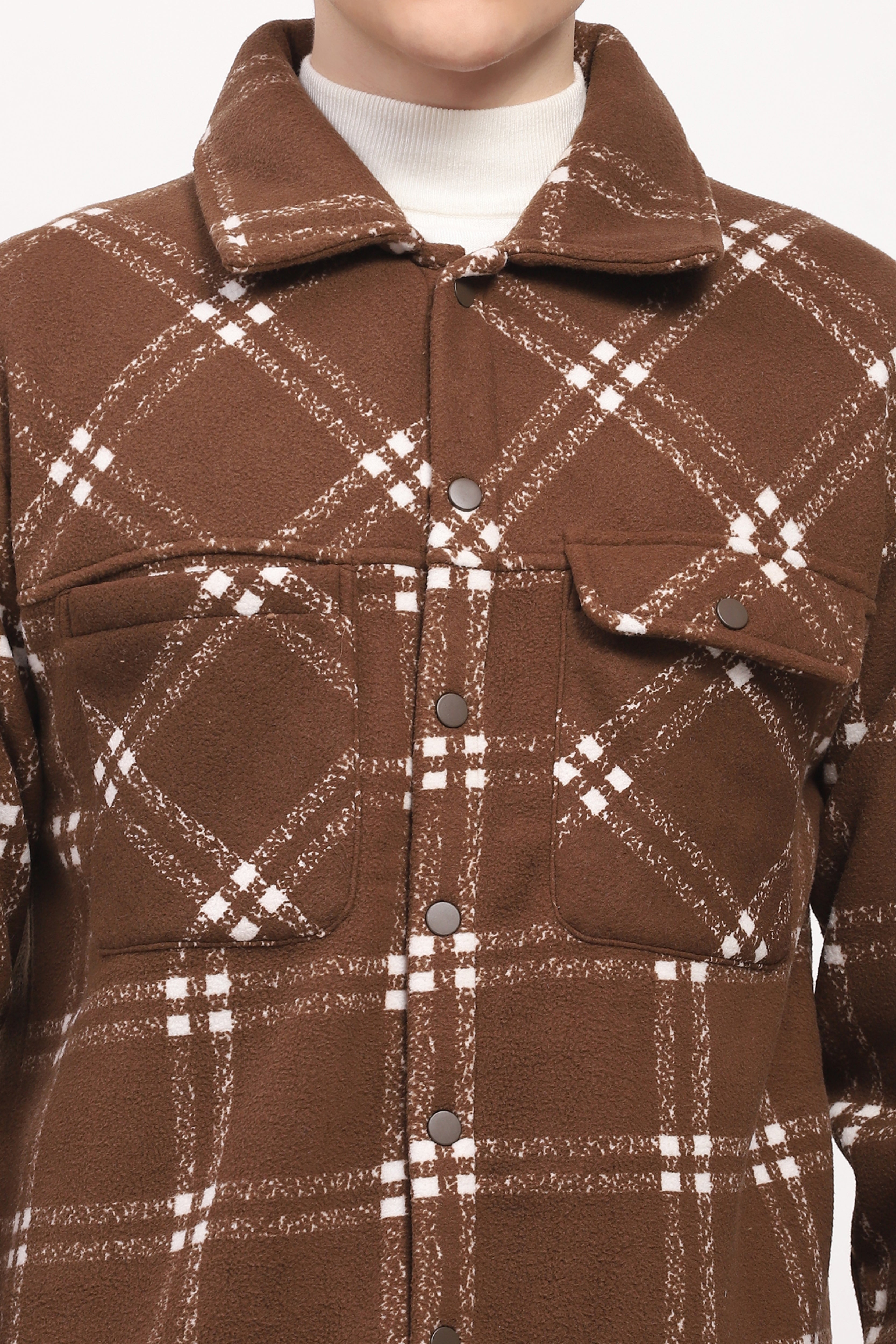 Brown Check Ultra Warm Shacket