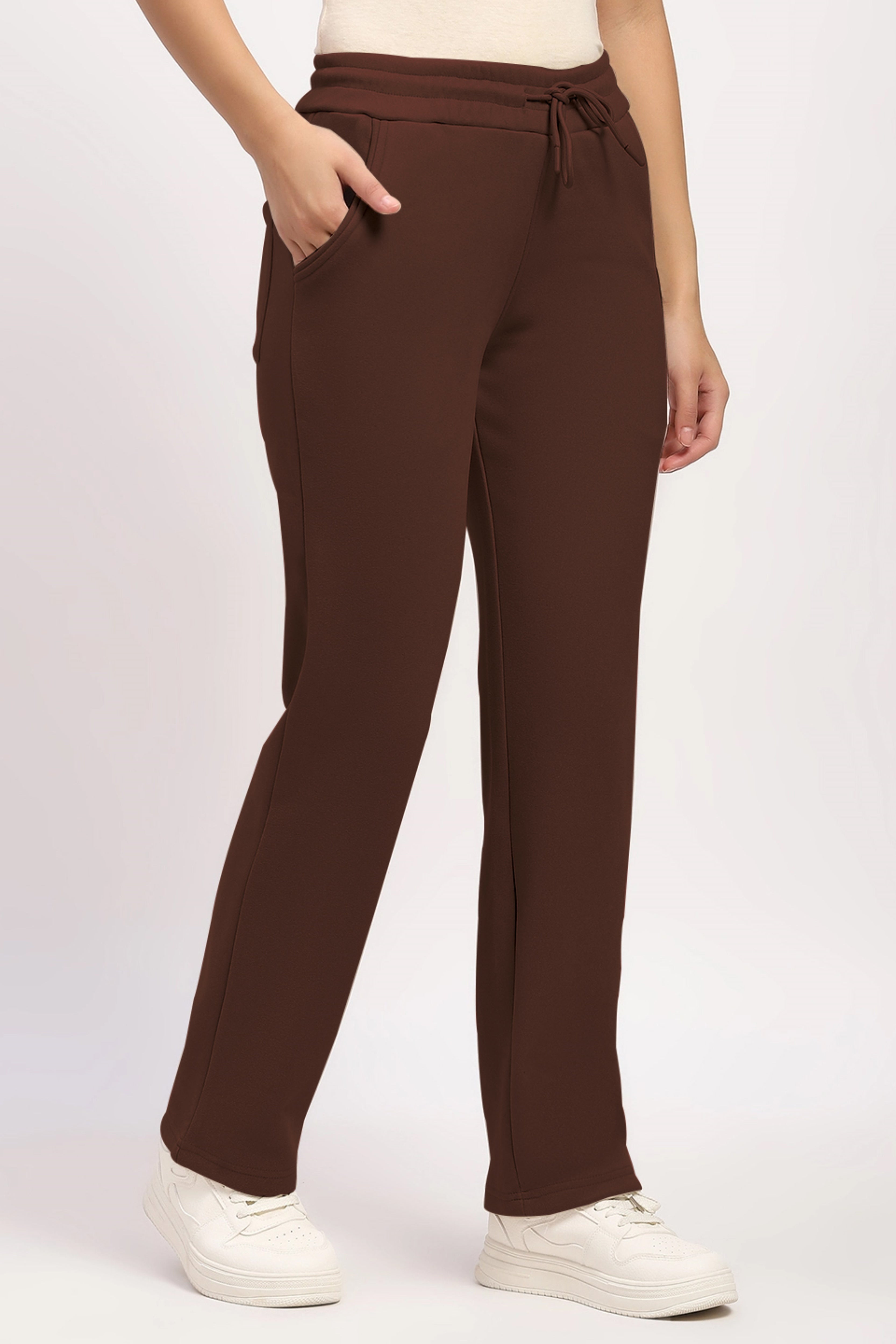 Coffee Brown Fleece-Lined Winter Lower