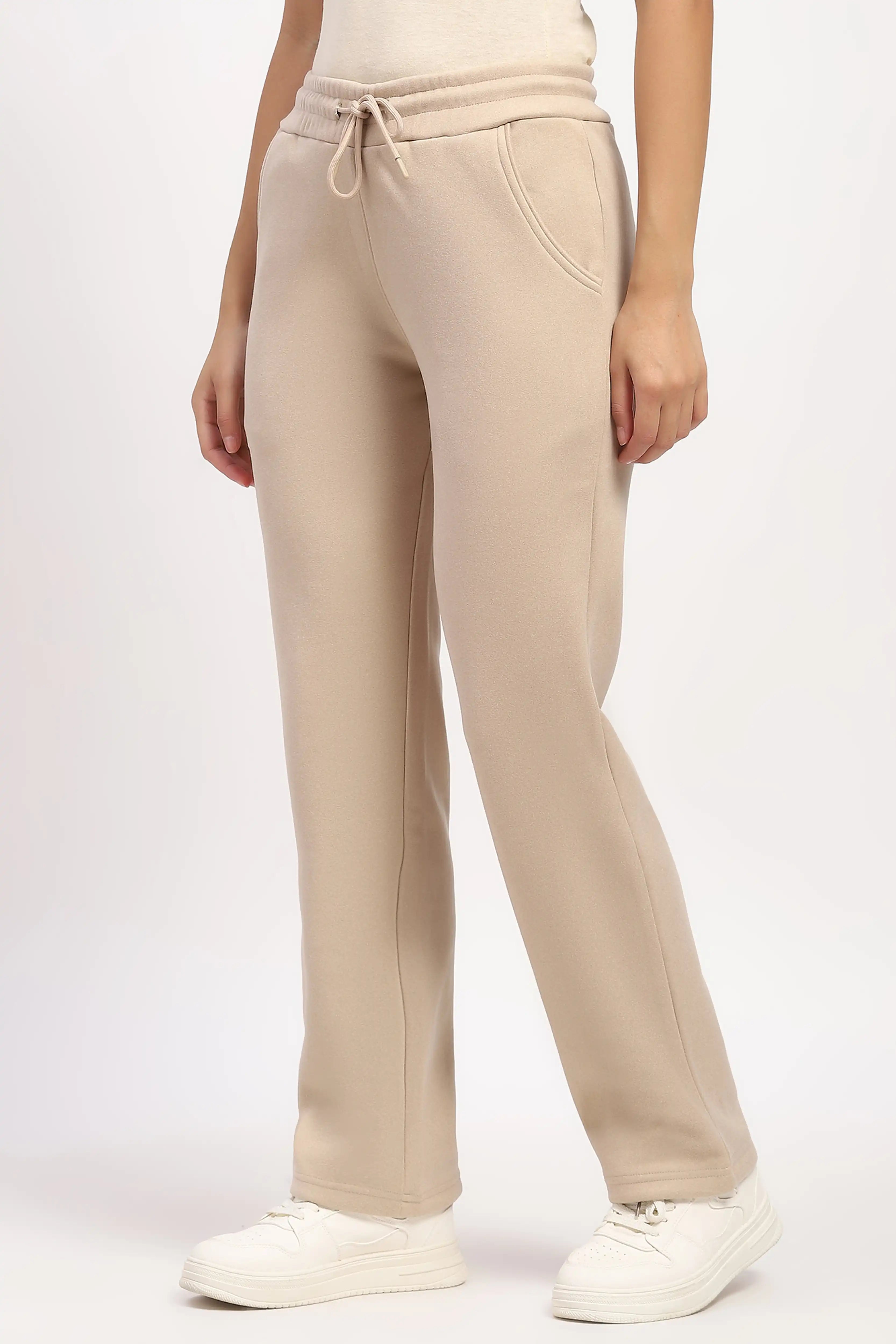 Beige Fleece-Lined Winter Lower