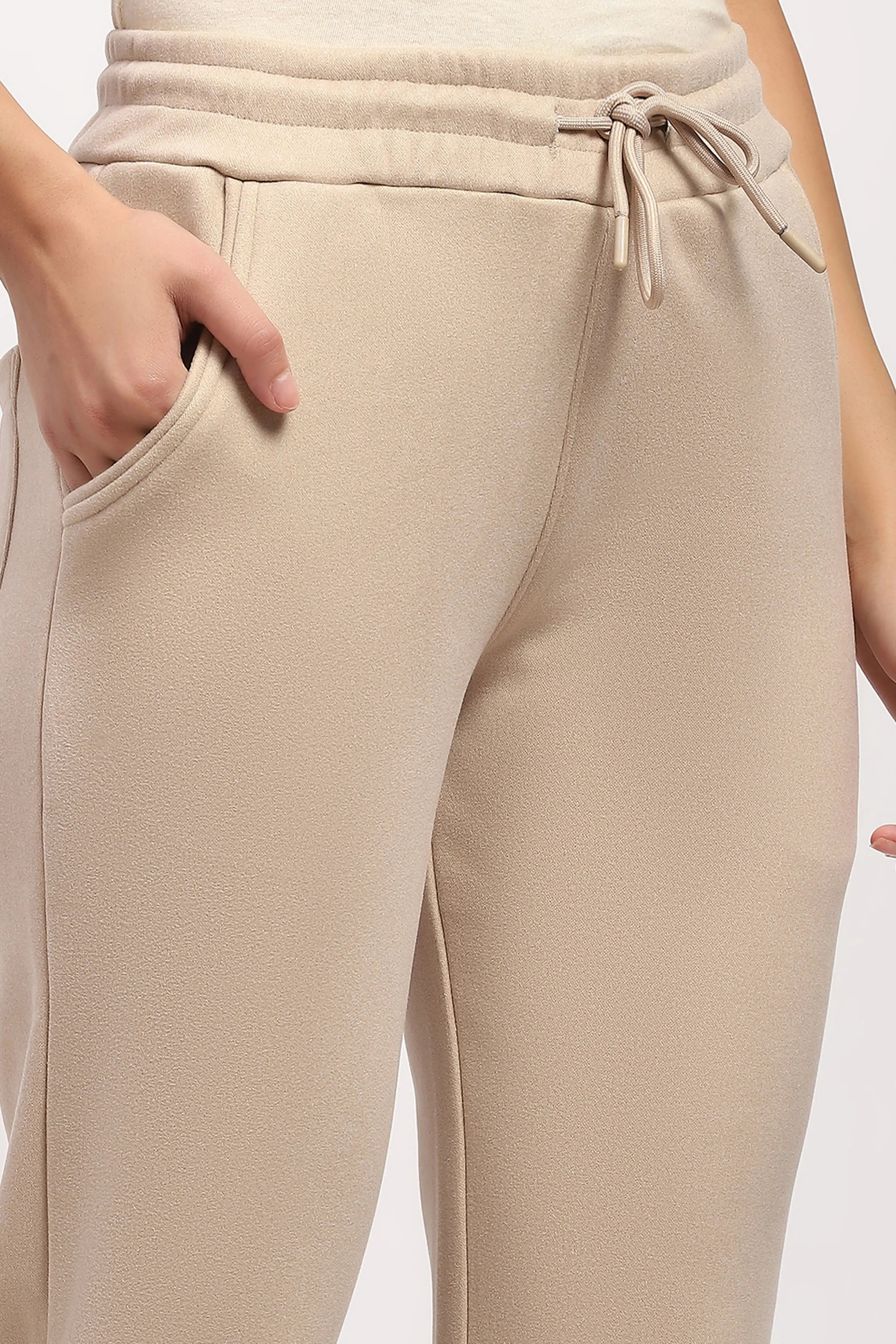 Beige Fleece-Lined Winter Lower