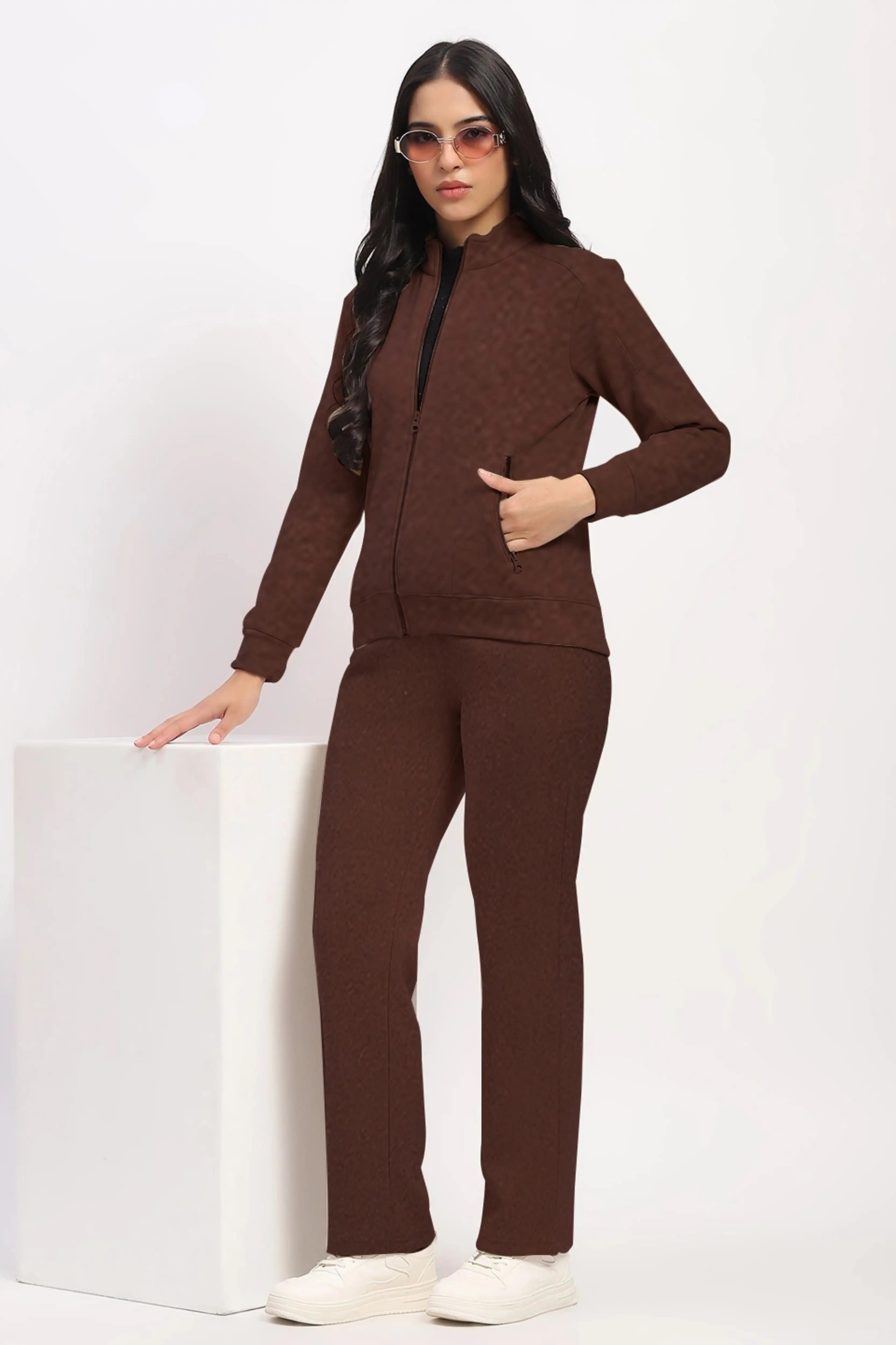 Coffee Brown Fleece-Lined Winter Lower