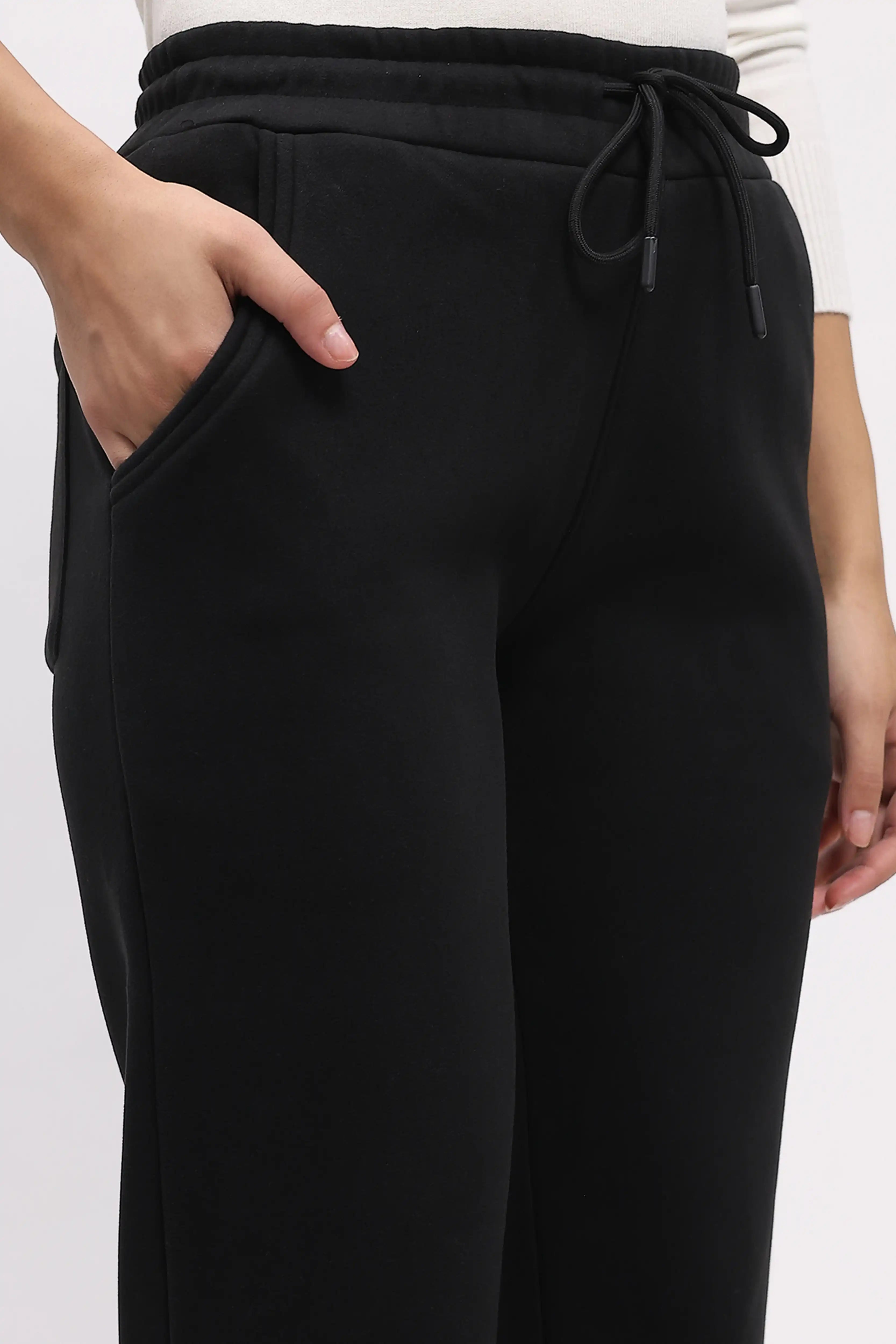Black Fleece-Lined Winter Lower