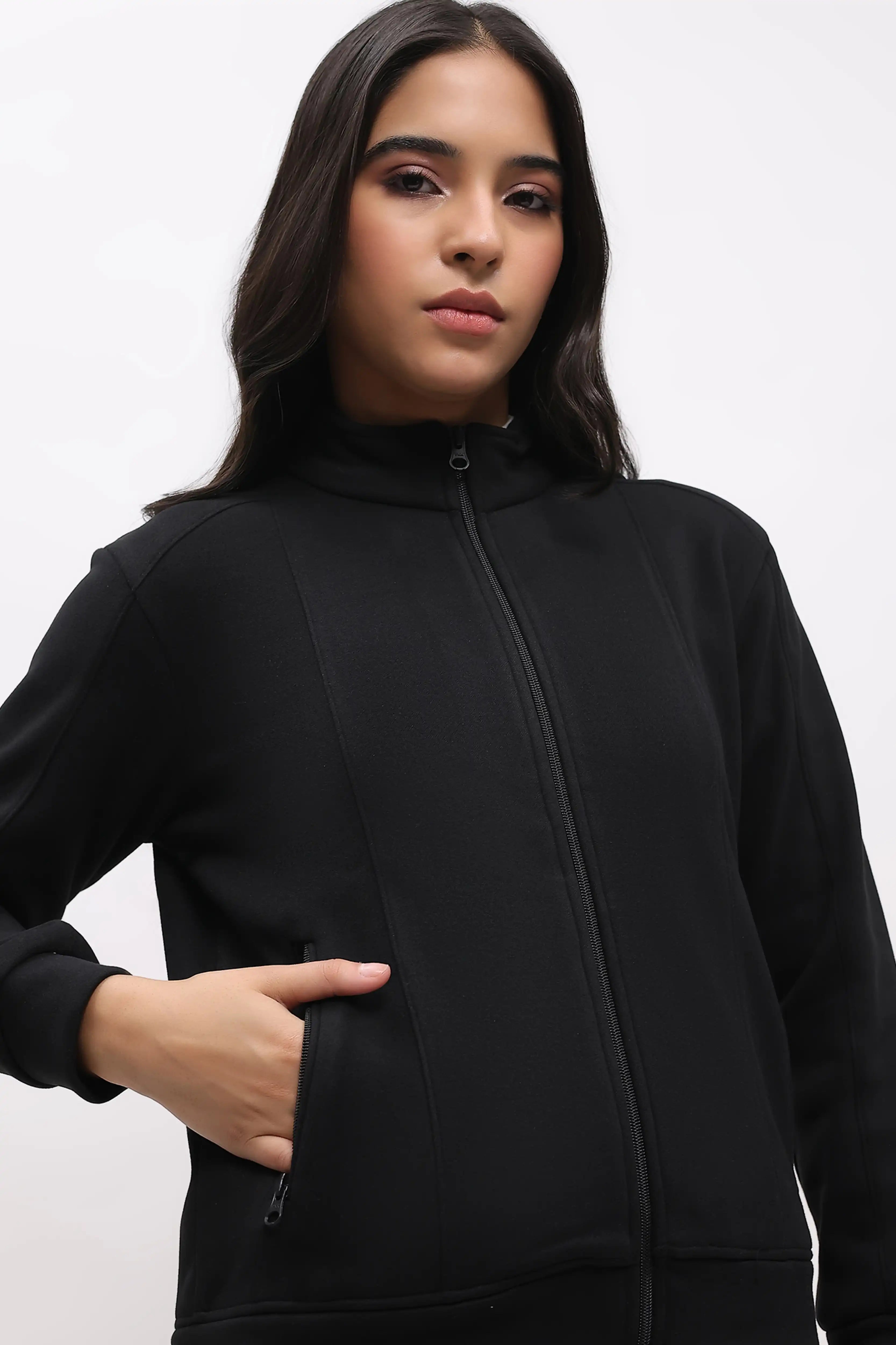 Black Velvet-Lined Winter Co-ord Set - Global Republic