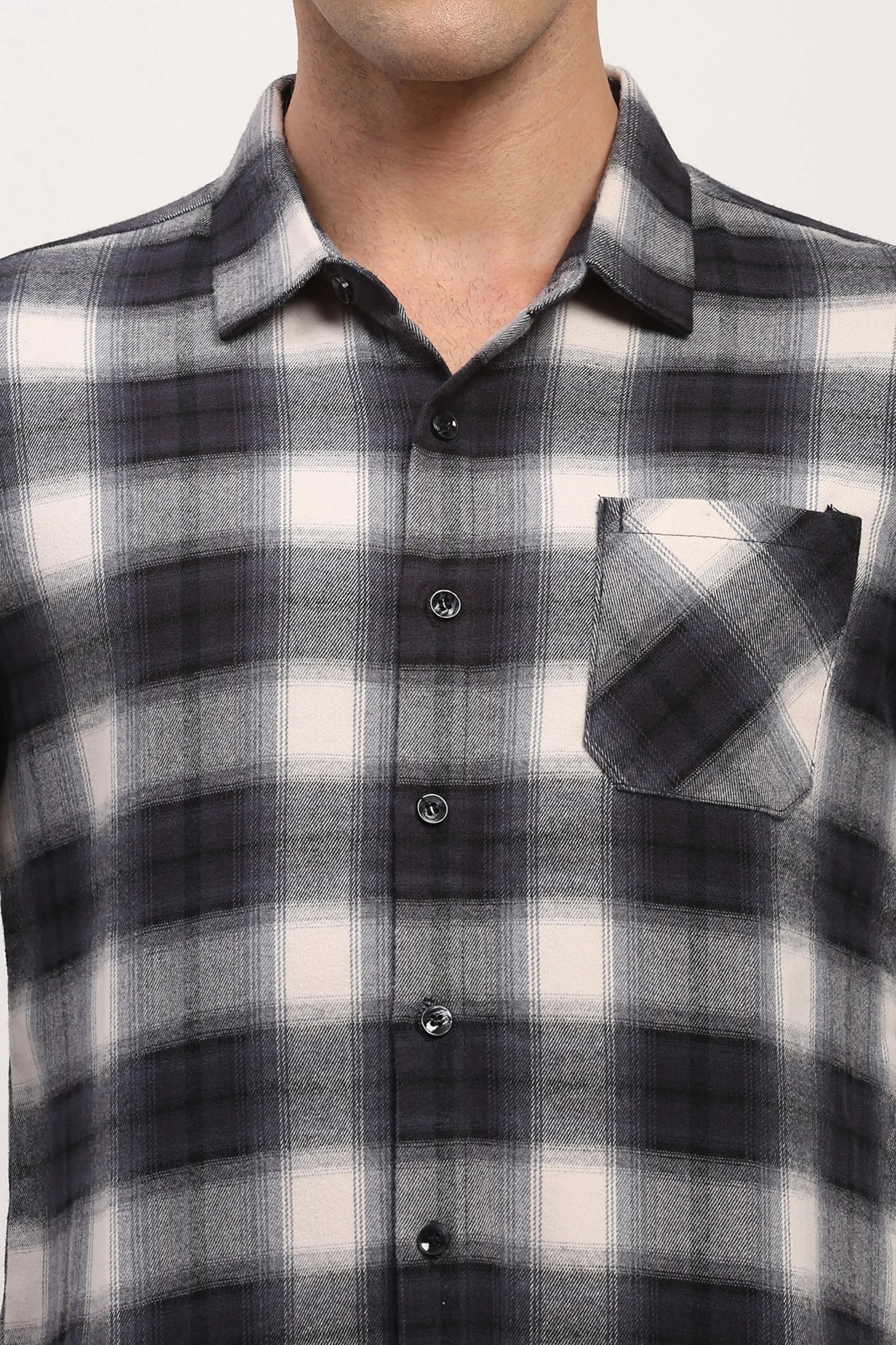 Winter Navy Check Shirt