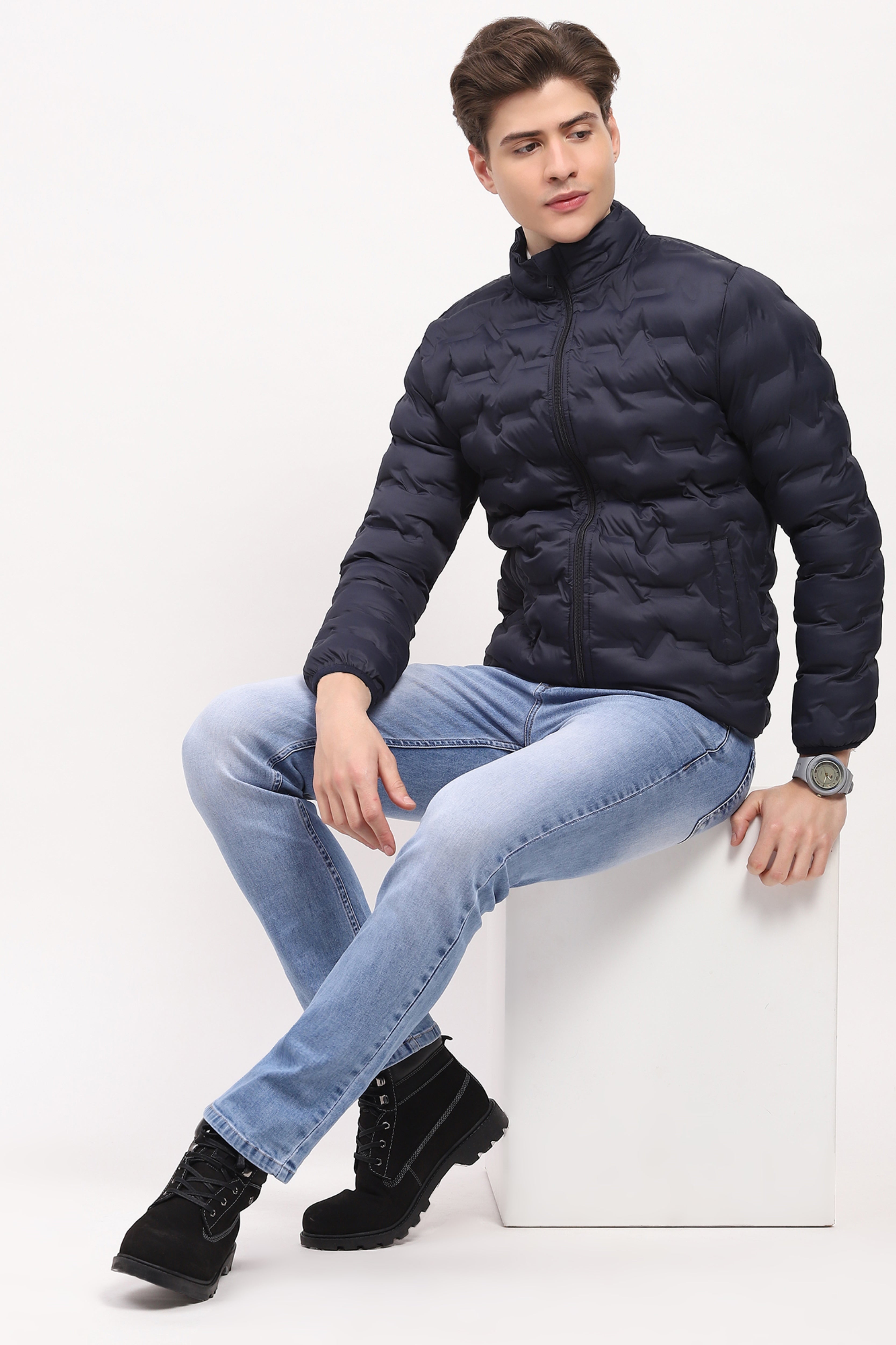 Extreme-Warm Navy Puffer Jacket