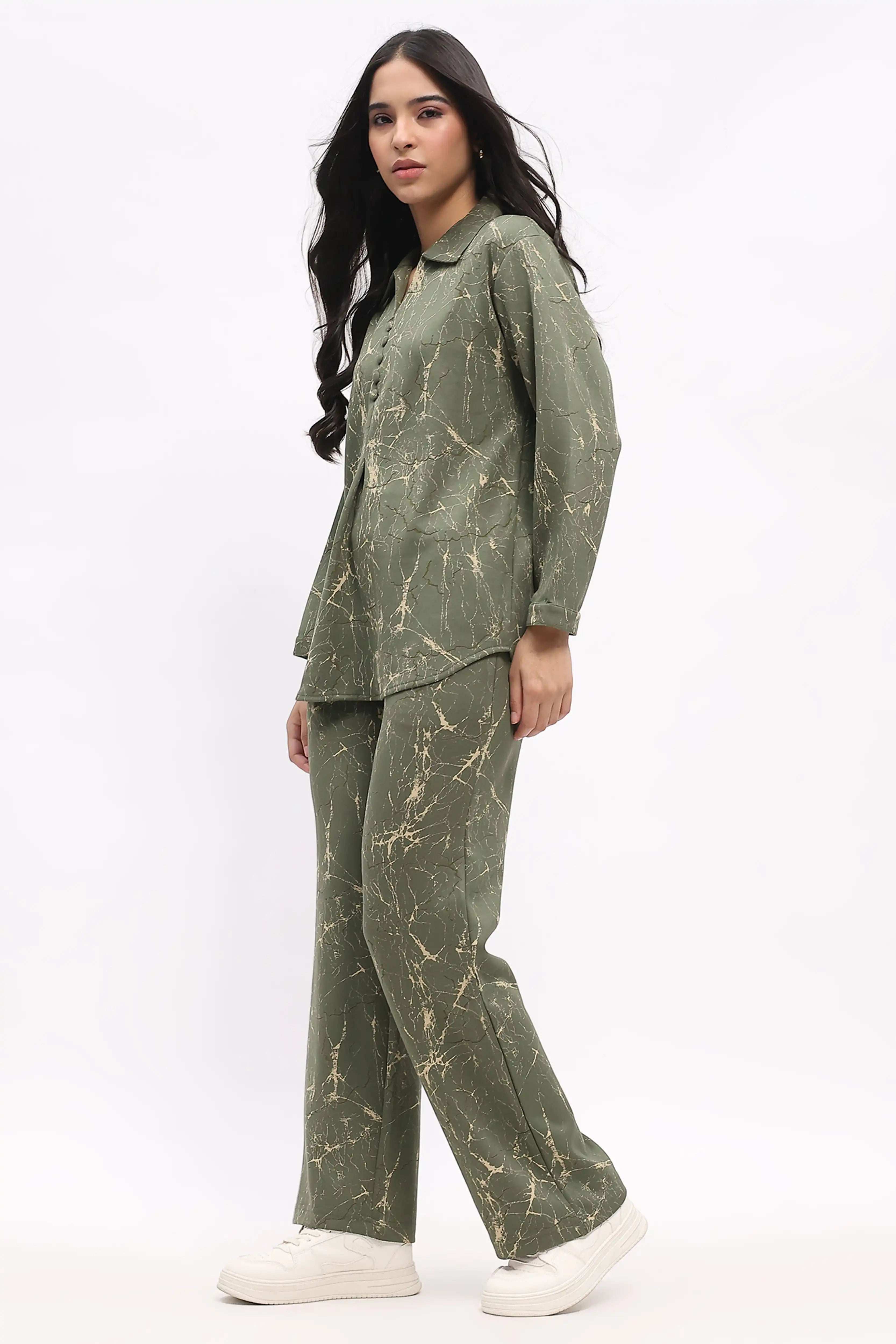 Abstract Print Pre-Winter Lounge Co-ord Set