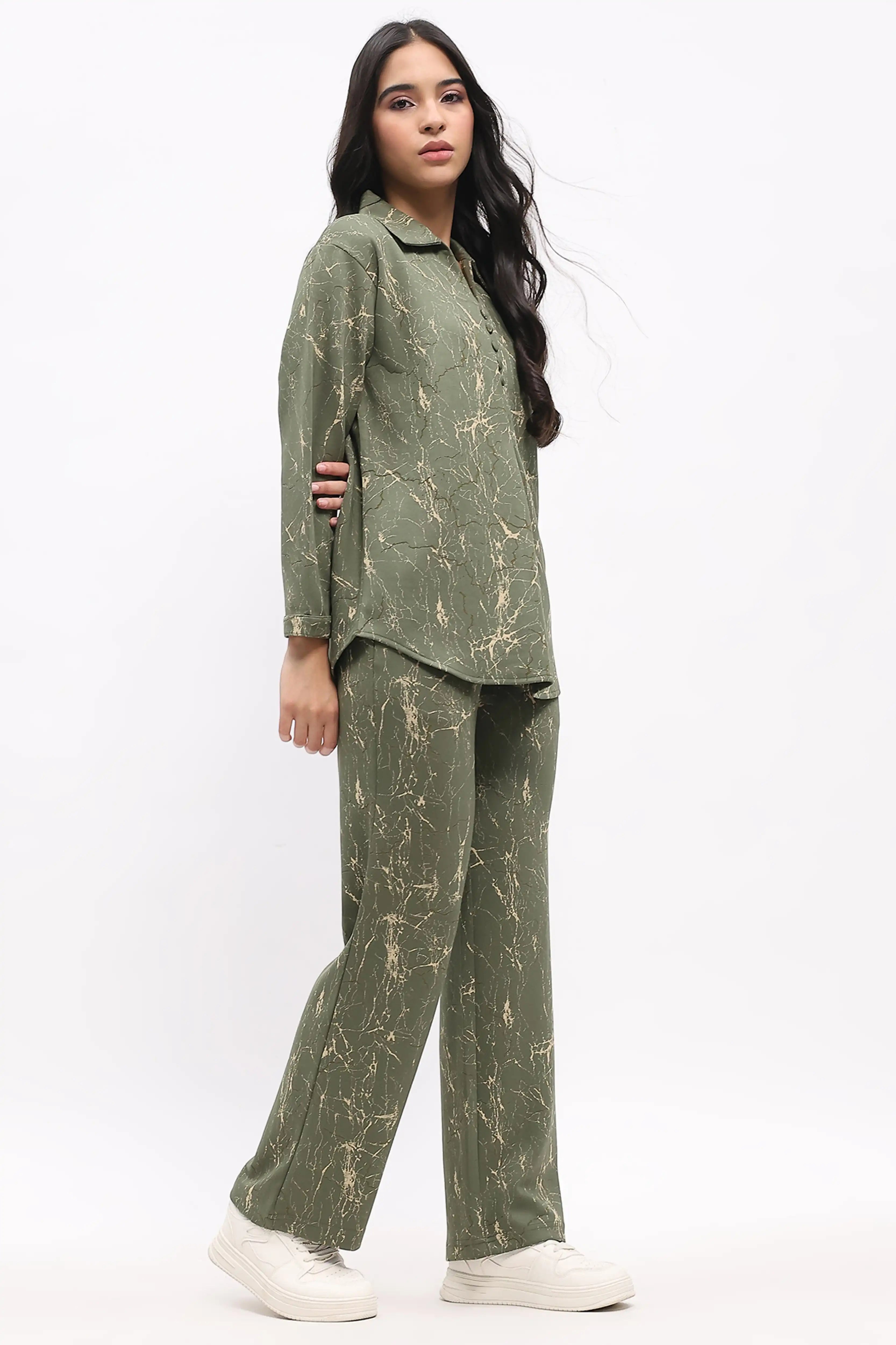 Abstract Print Pre-Winter Lounge Co-ord Set