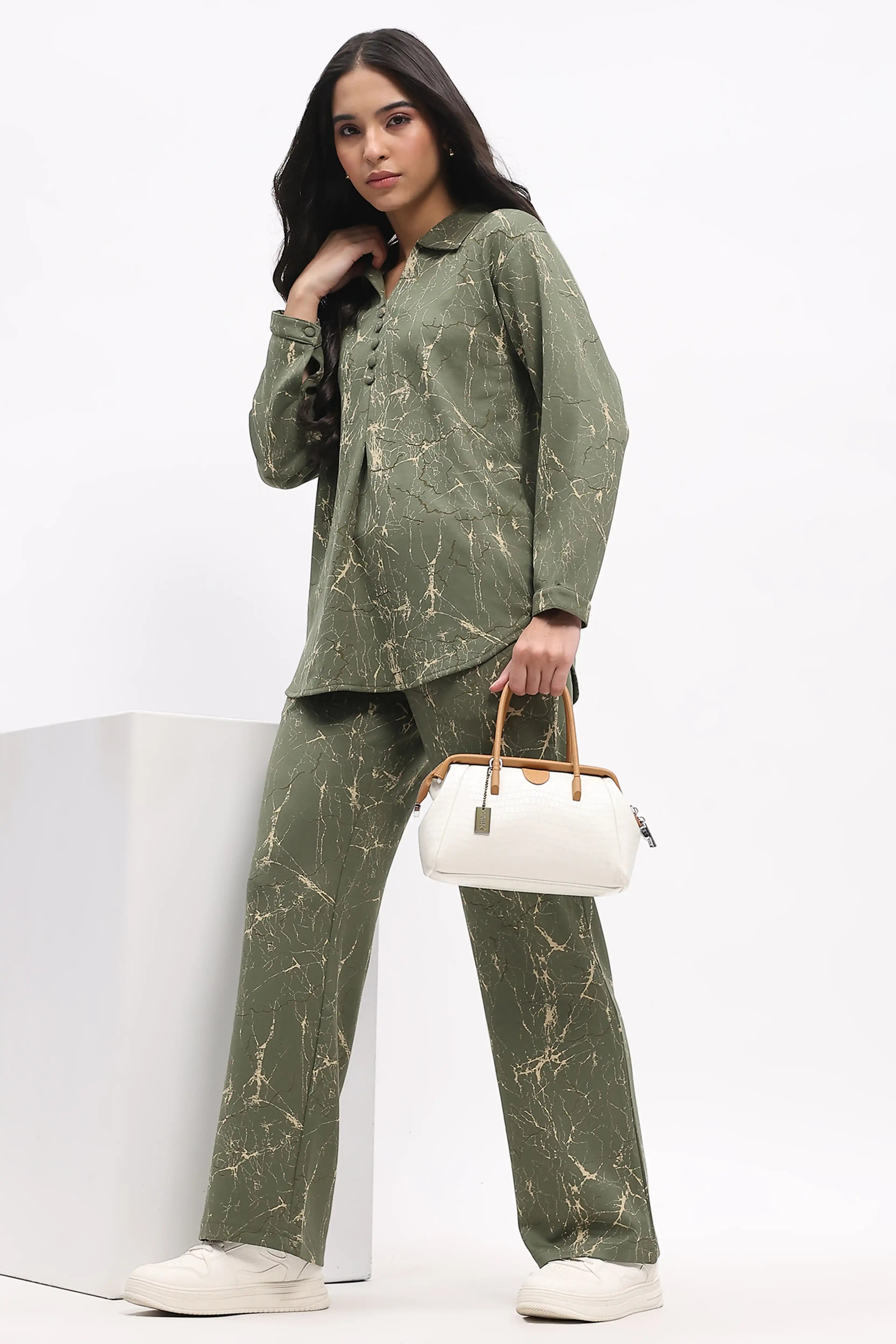 Abstract Print Pre-Winter Lounge Co-ord Set