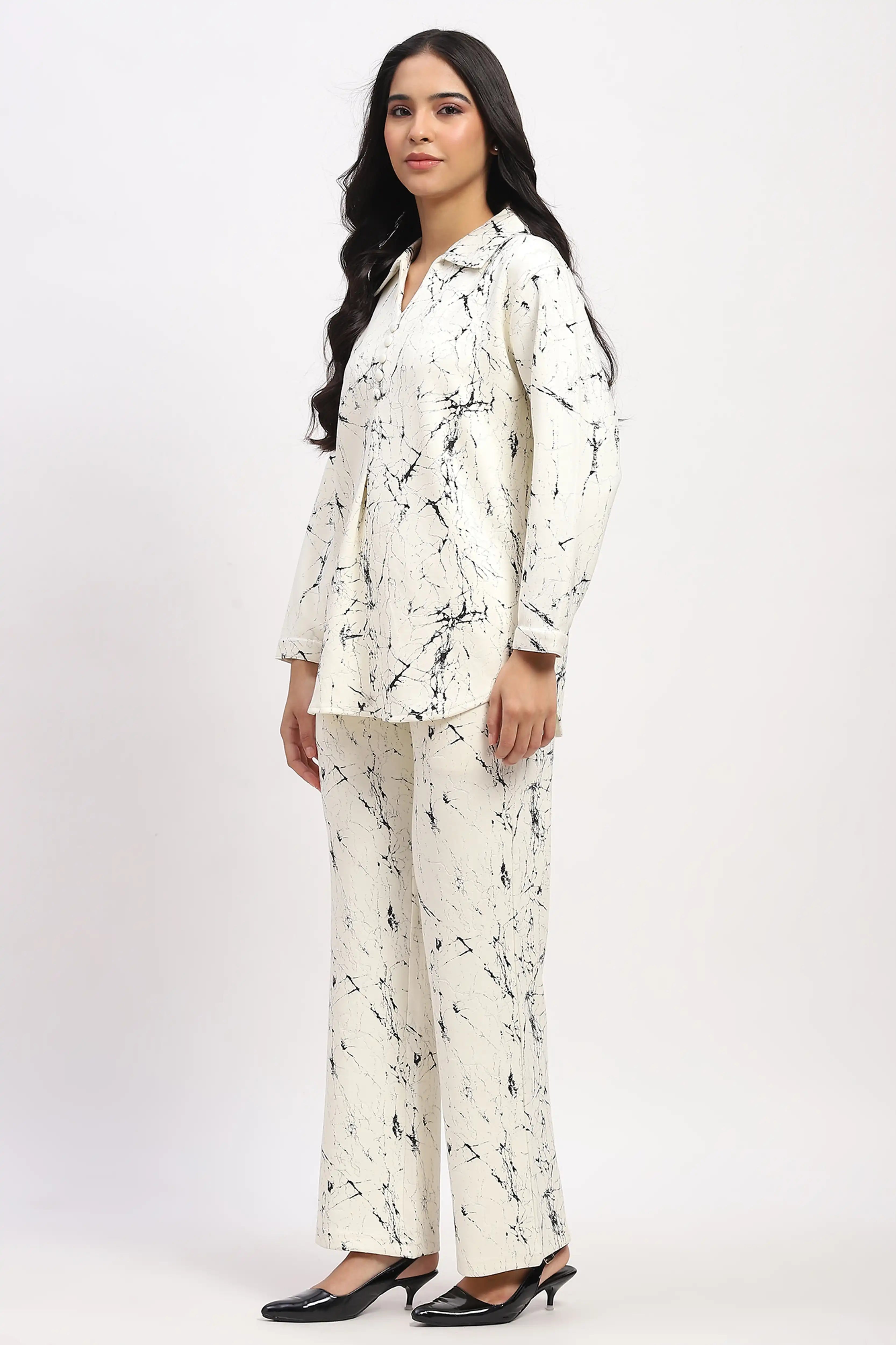 Abstract Print Pre-Winter Lounge Co-ord Set