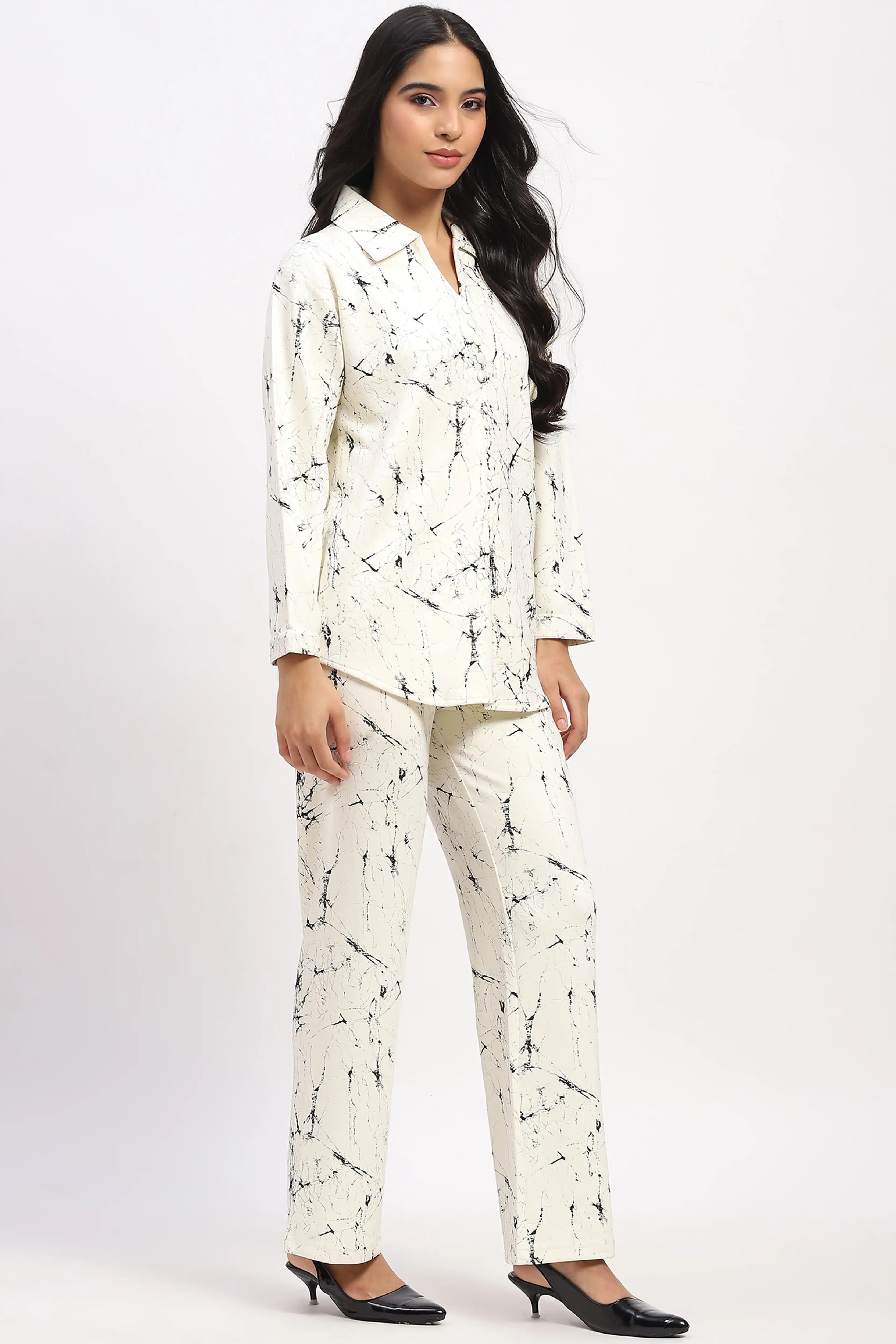 Abstract Print Pre-Winter Lounge Co-ord Set