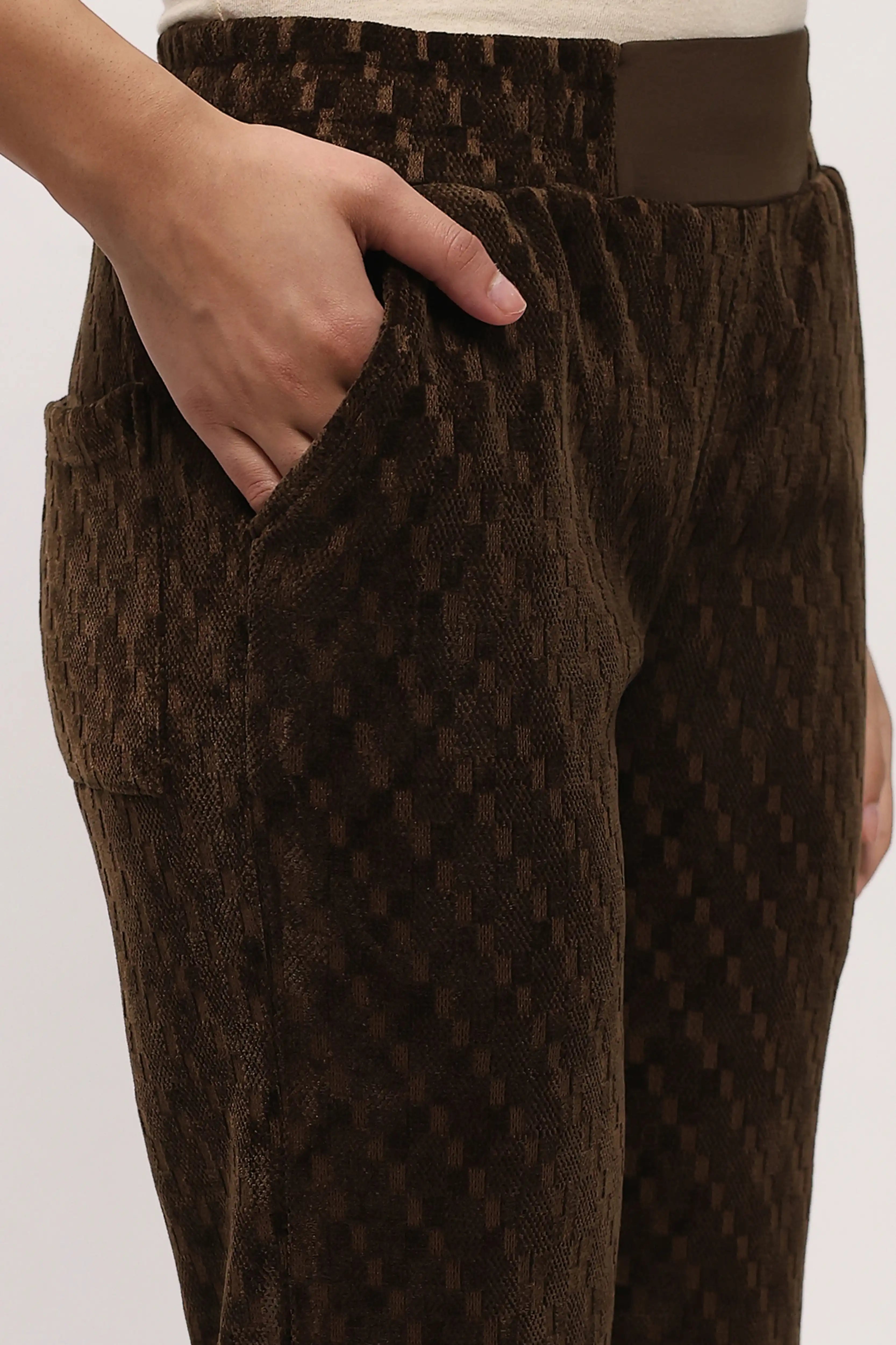 Brown Self-Design Winter Co-ord Se