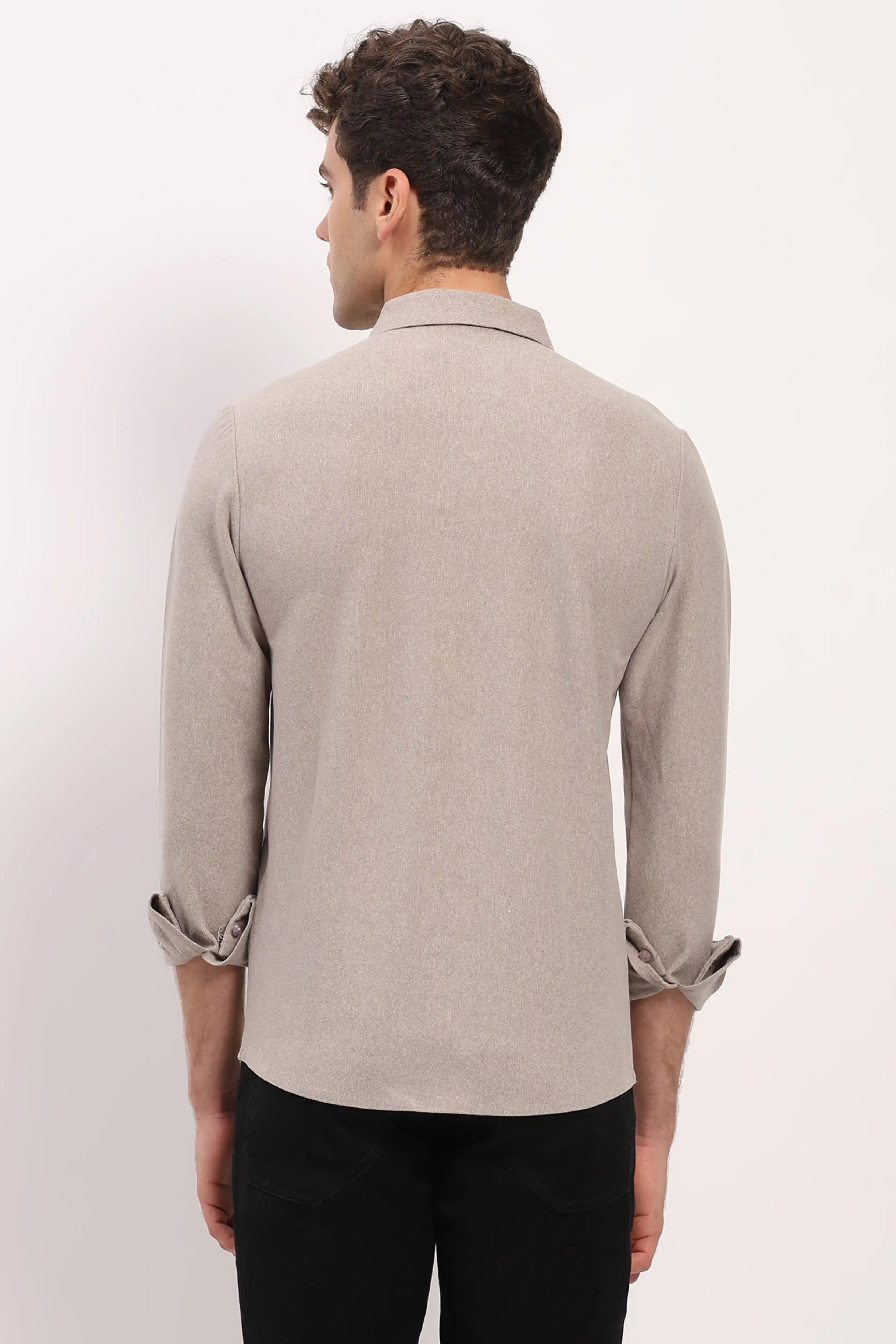 Beige Pre-Winter Comfort Shirt