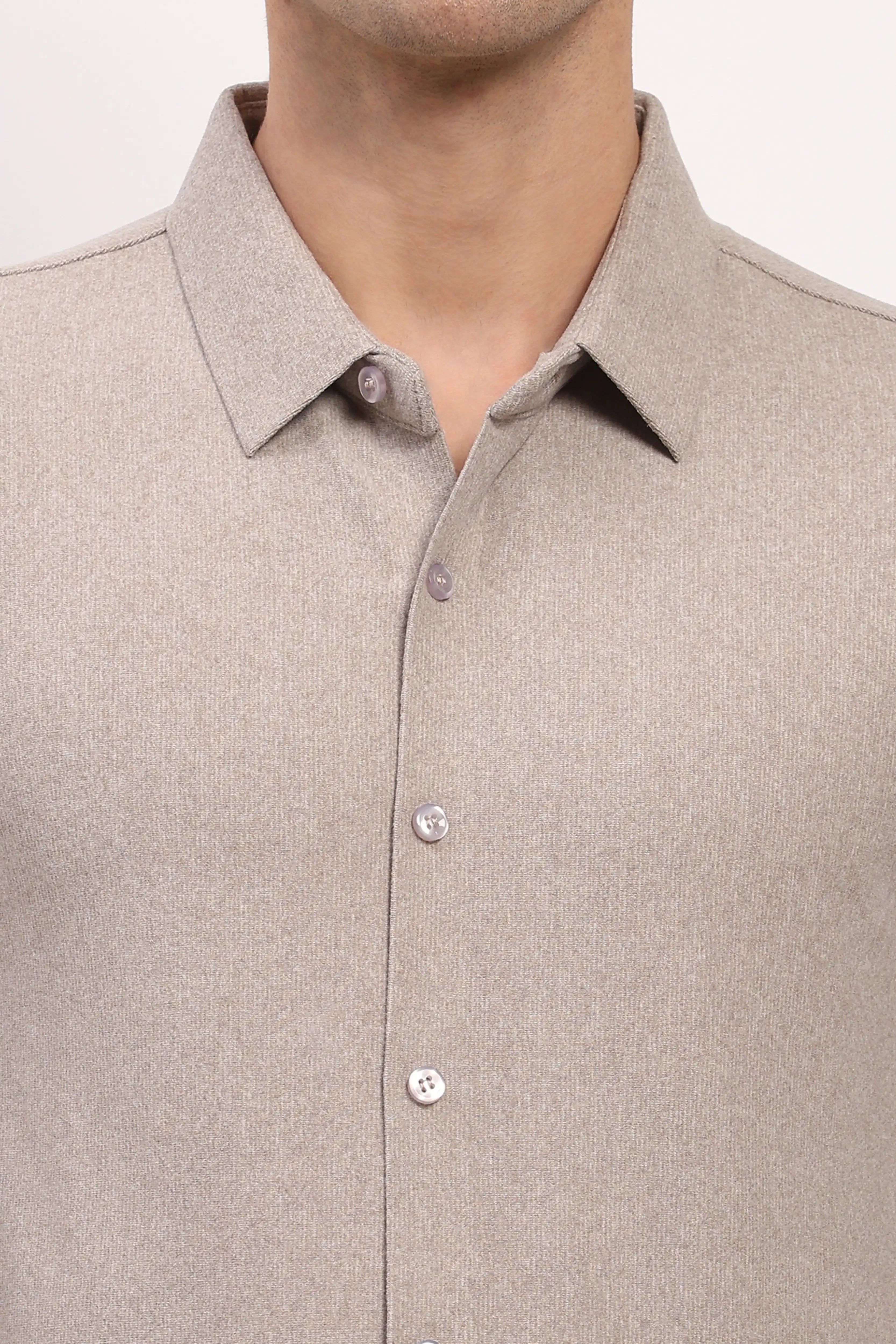 Beige Pre-Winter Comfort Shirt