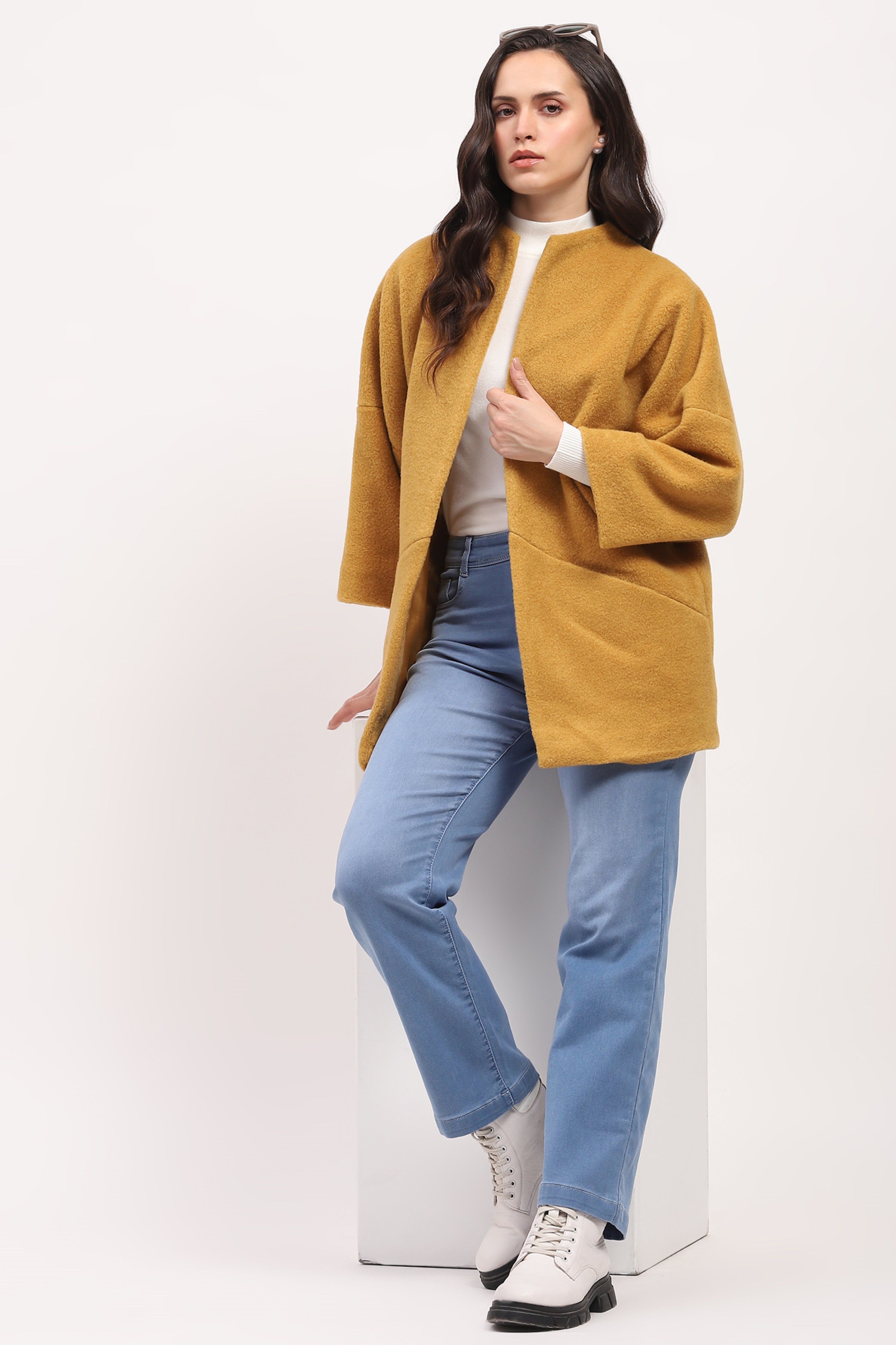 Mustard Oversized Ease Coat