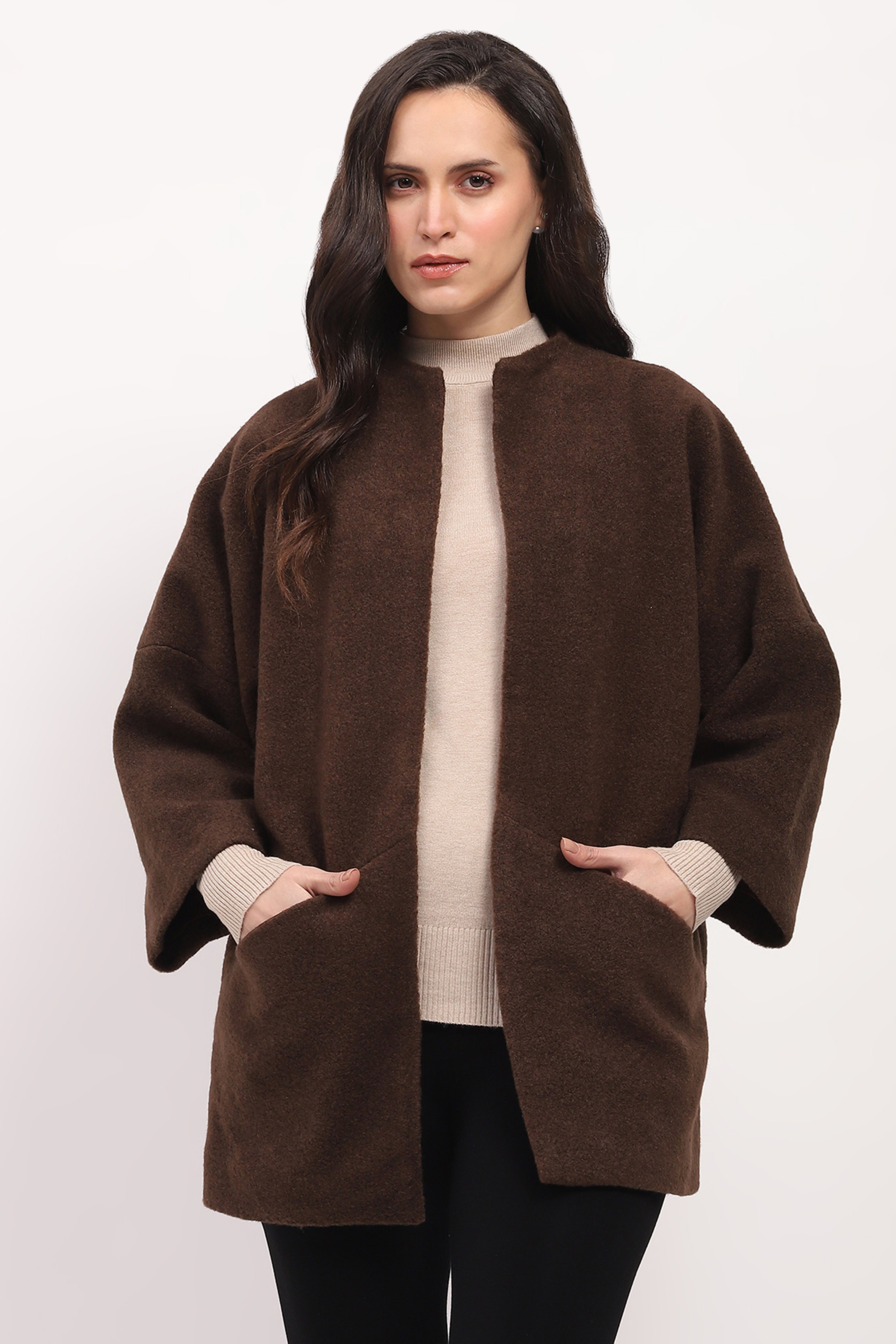 Brown Oversized Comfort Coat