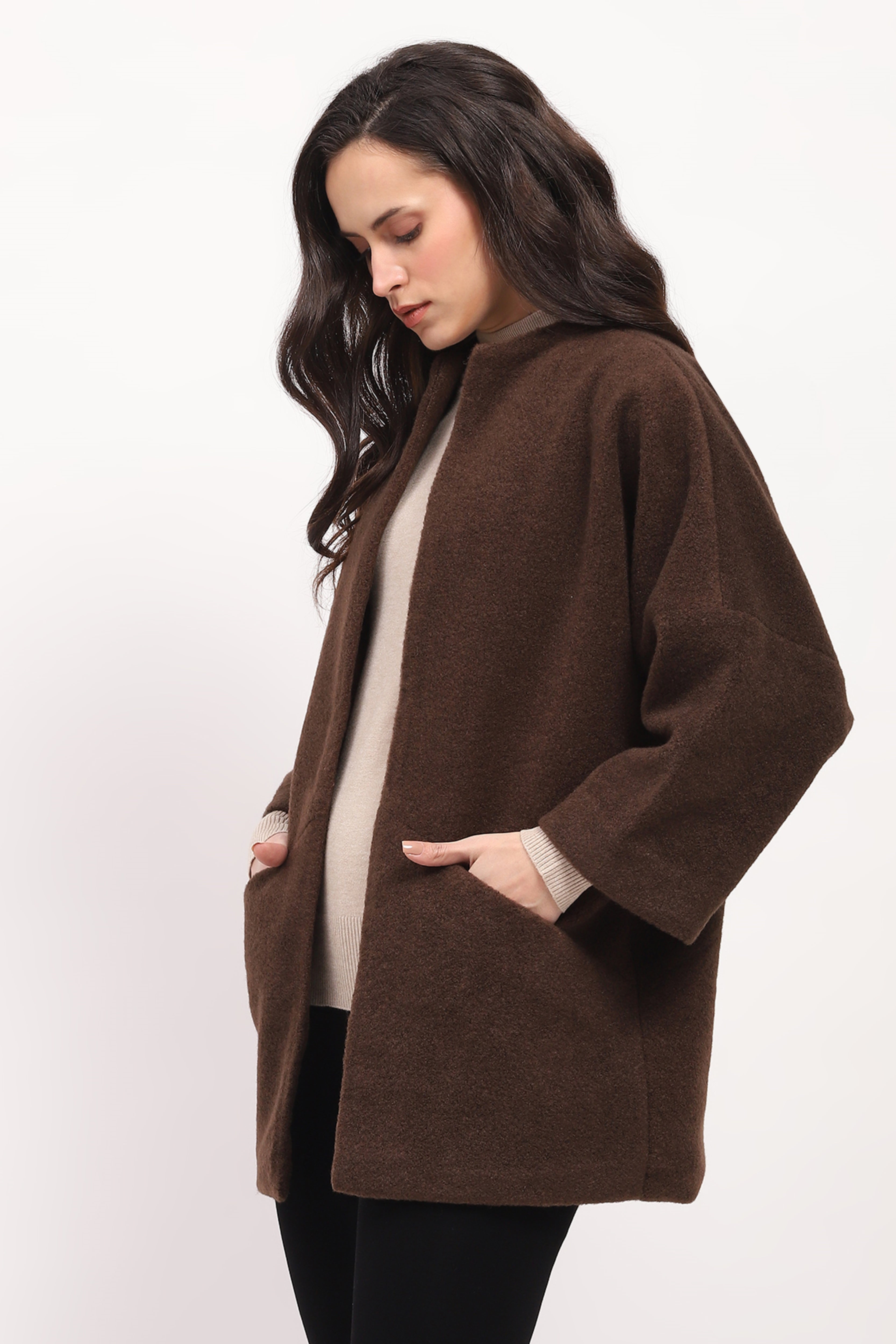 Brown Oversized Comfort Coat