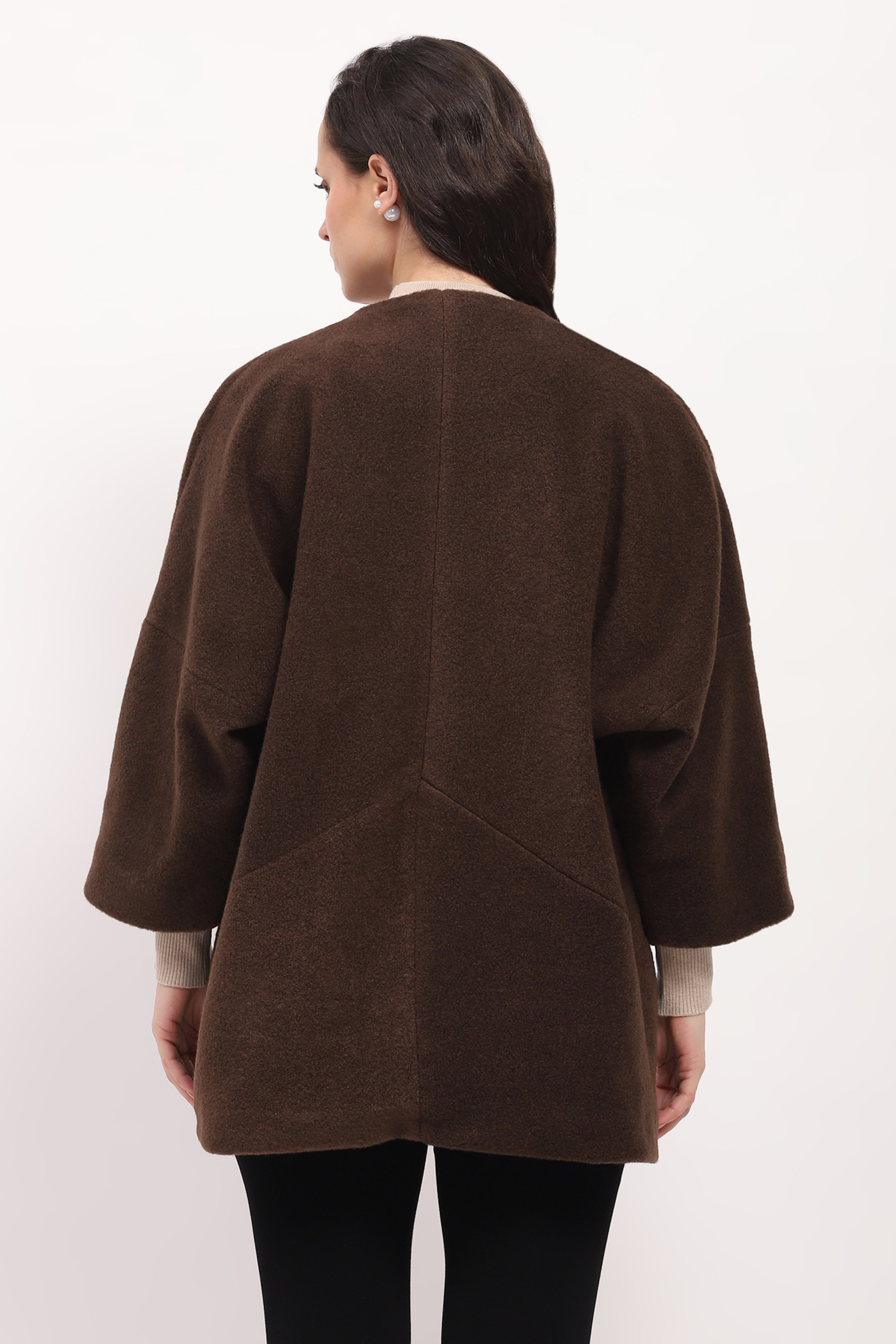 Brown Oversized Comfort Coat