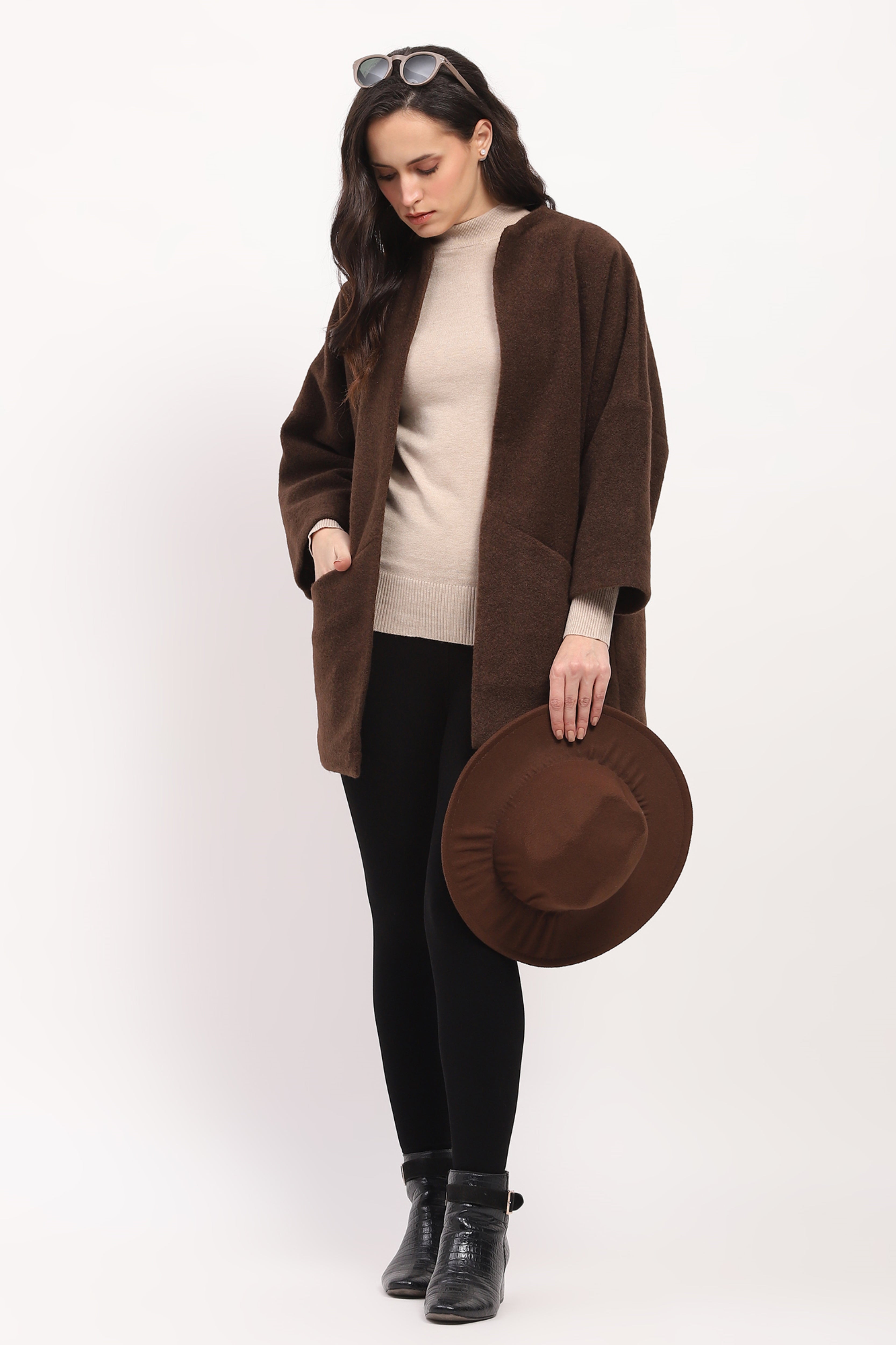 Brown Oversized Comfort Coat