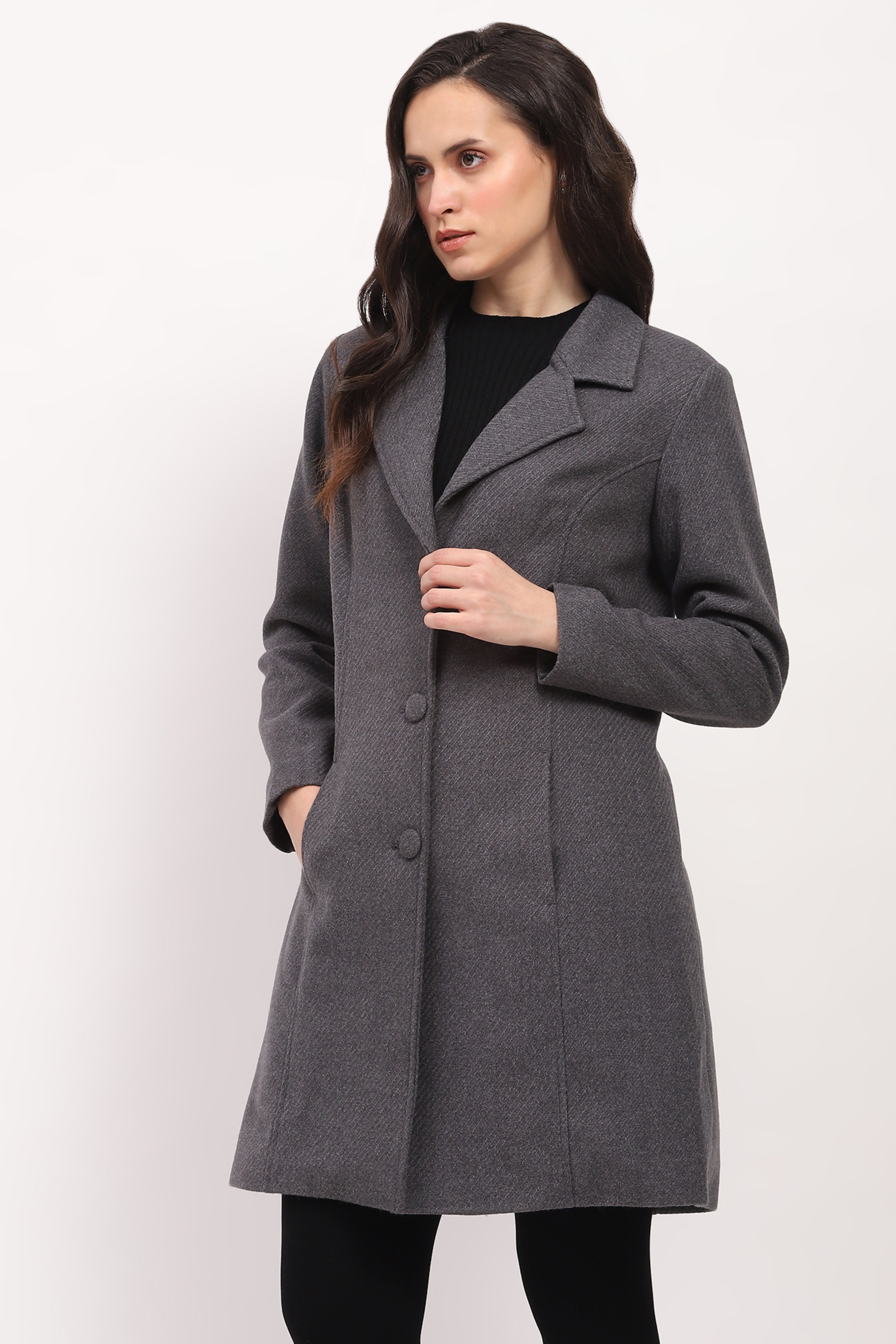 Grey Striped Coat