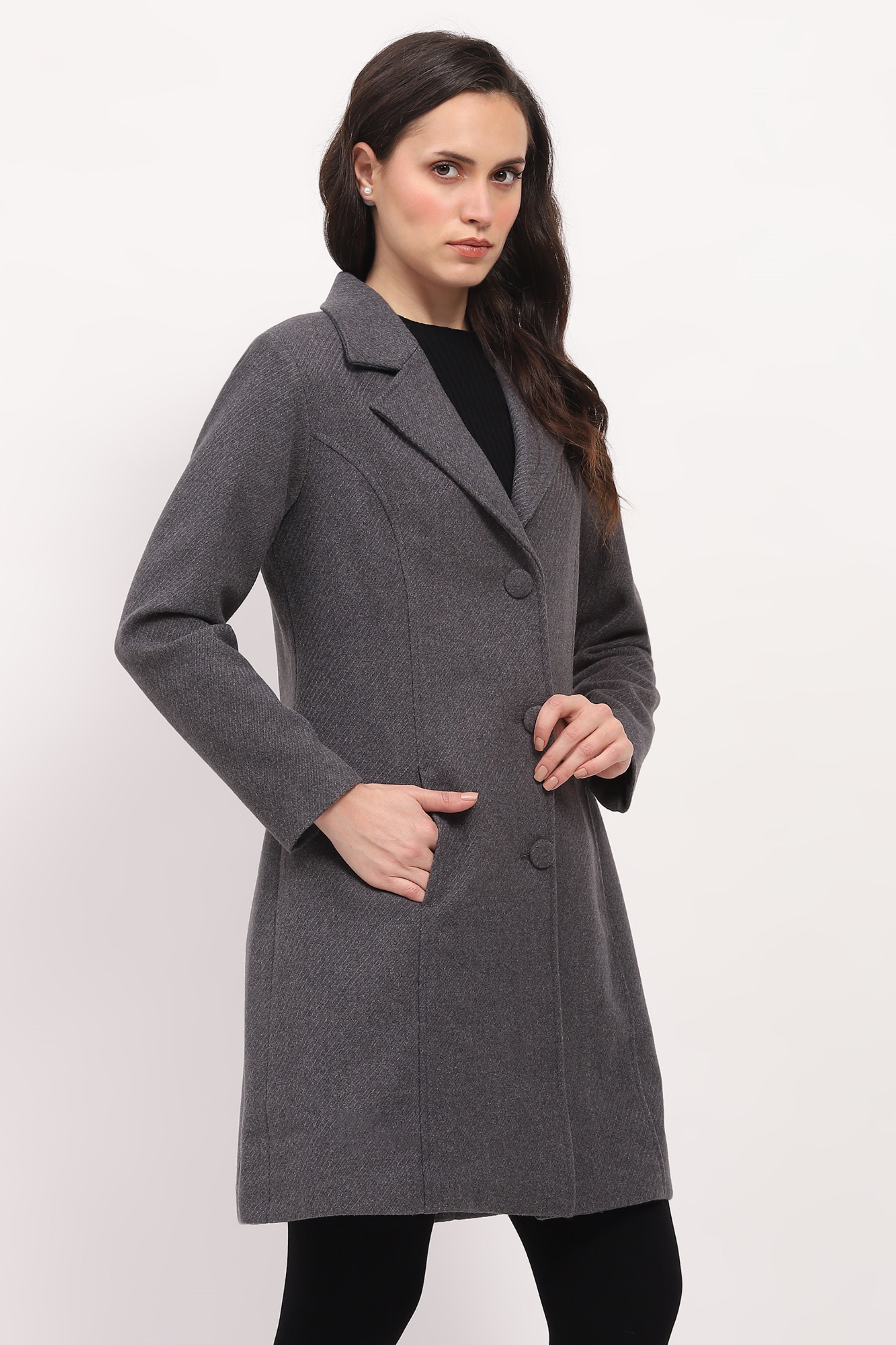 Grey Striped Coat