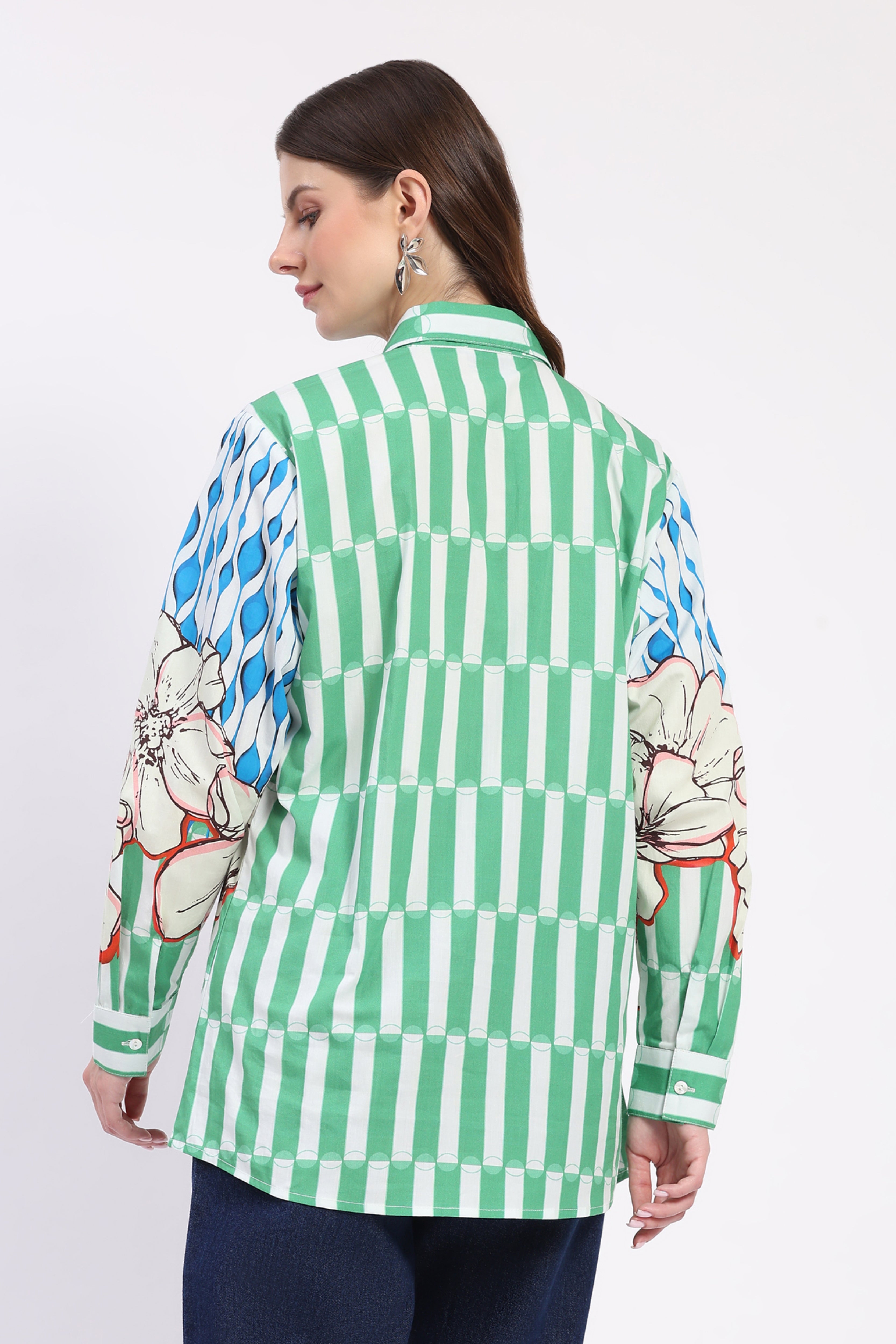 Multicolor Printed Cotton Shirt