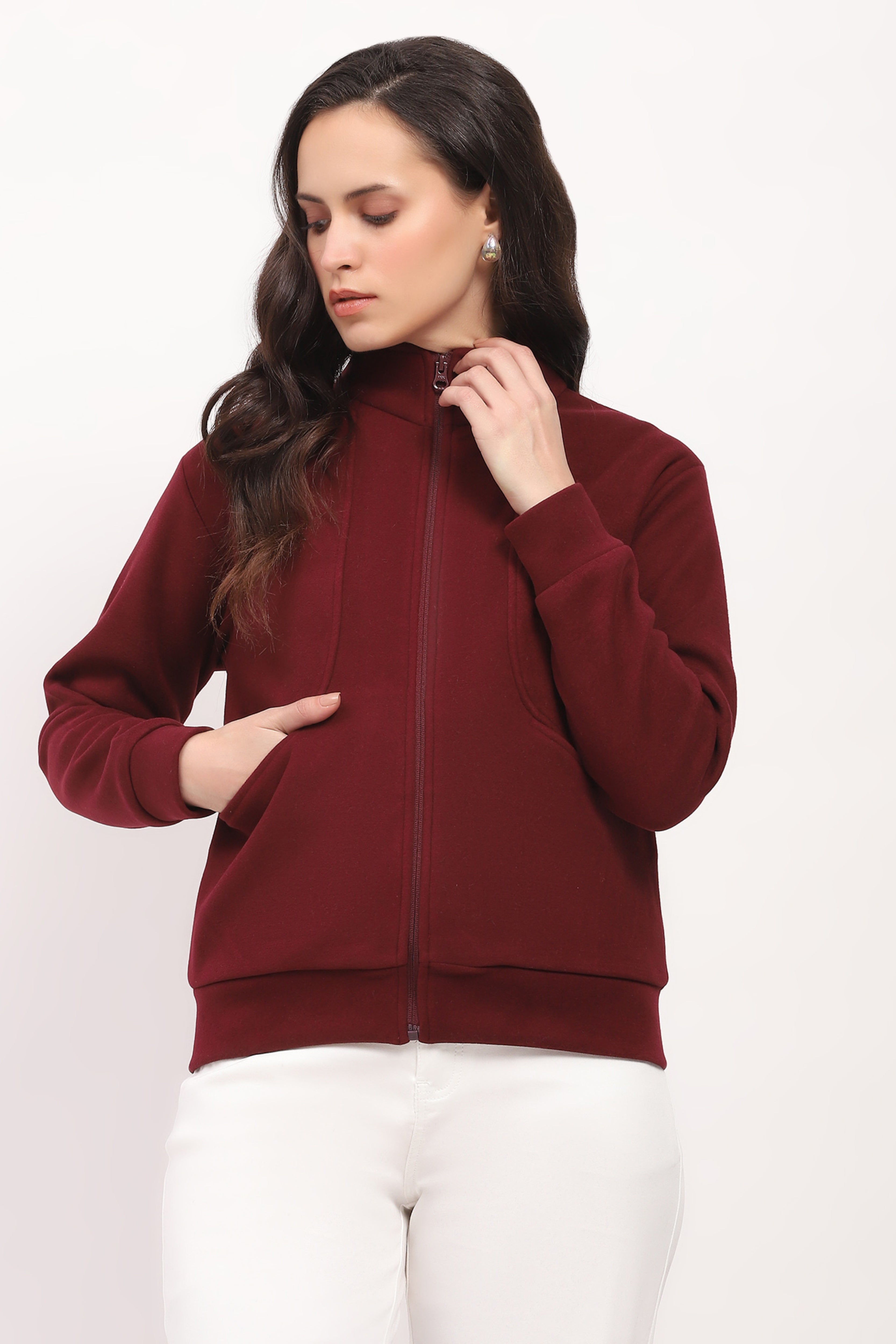 Maroon Luxe Jacket