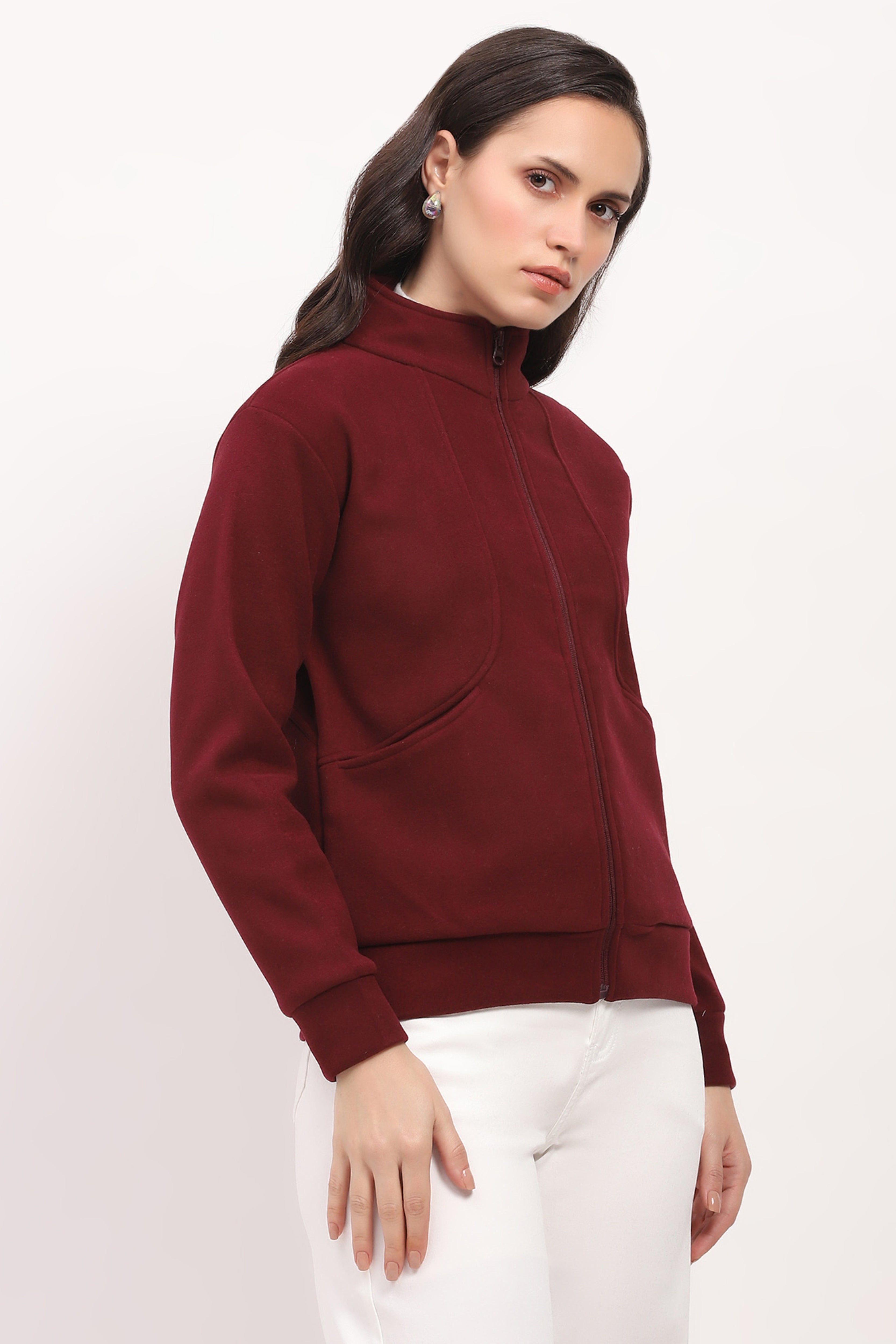 Maroon Luxe Jacket