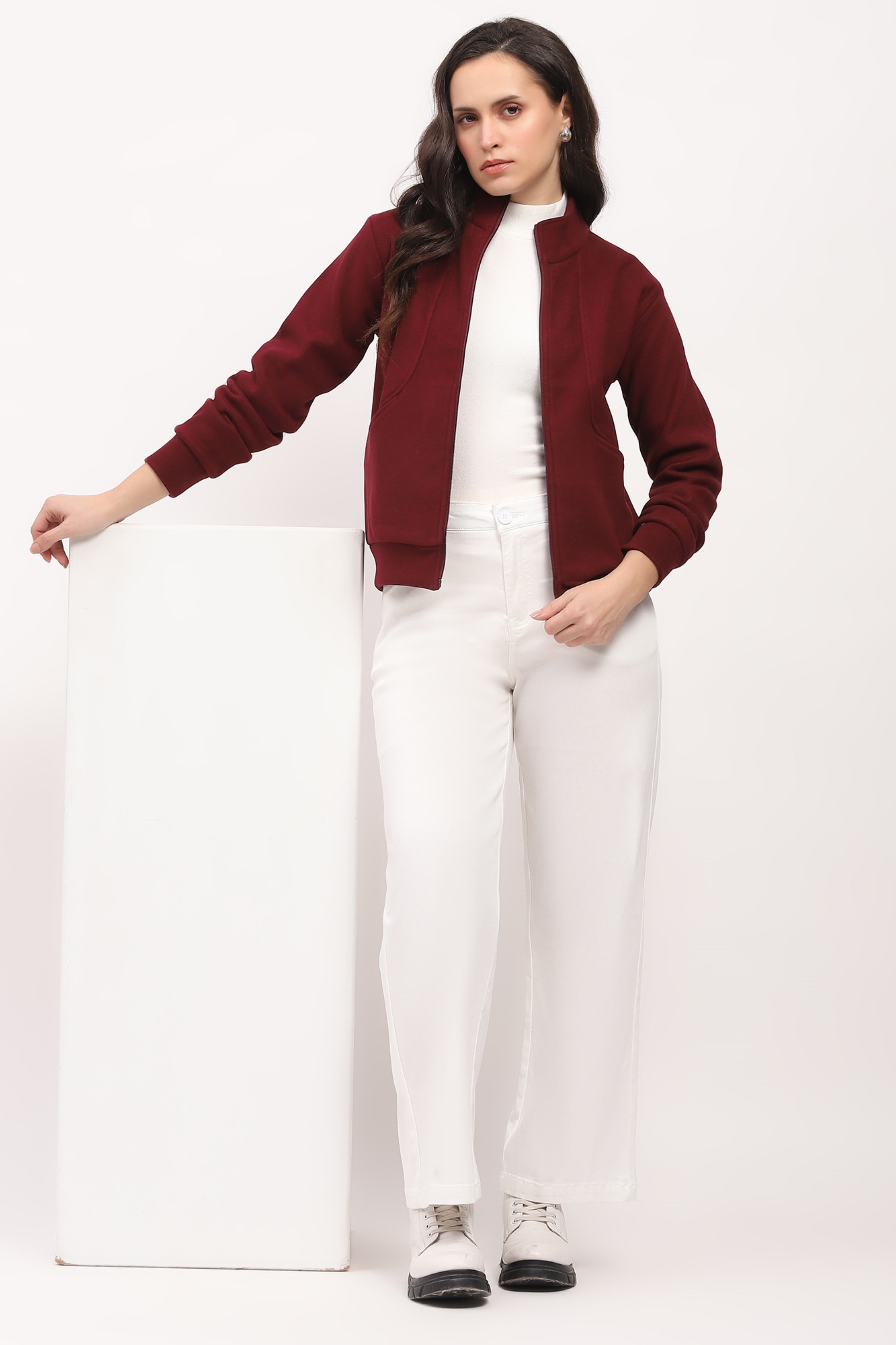 Maroon Luxe Jacket