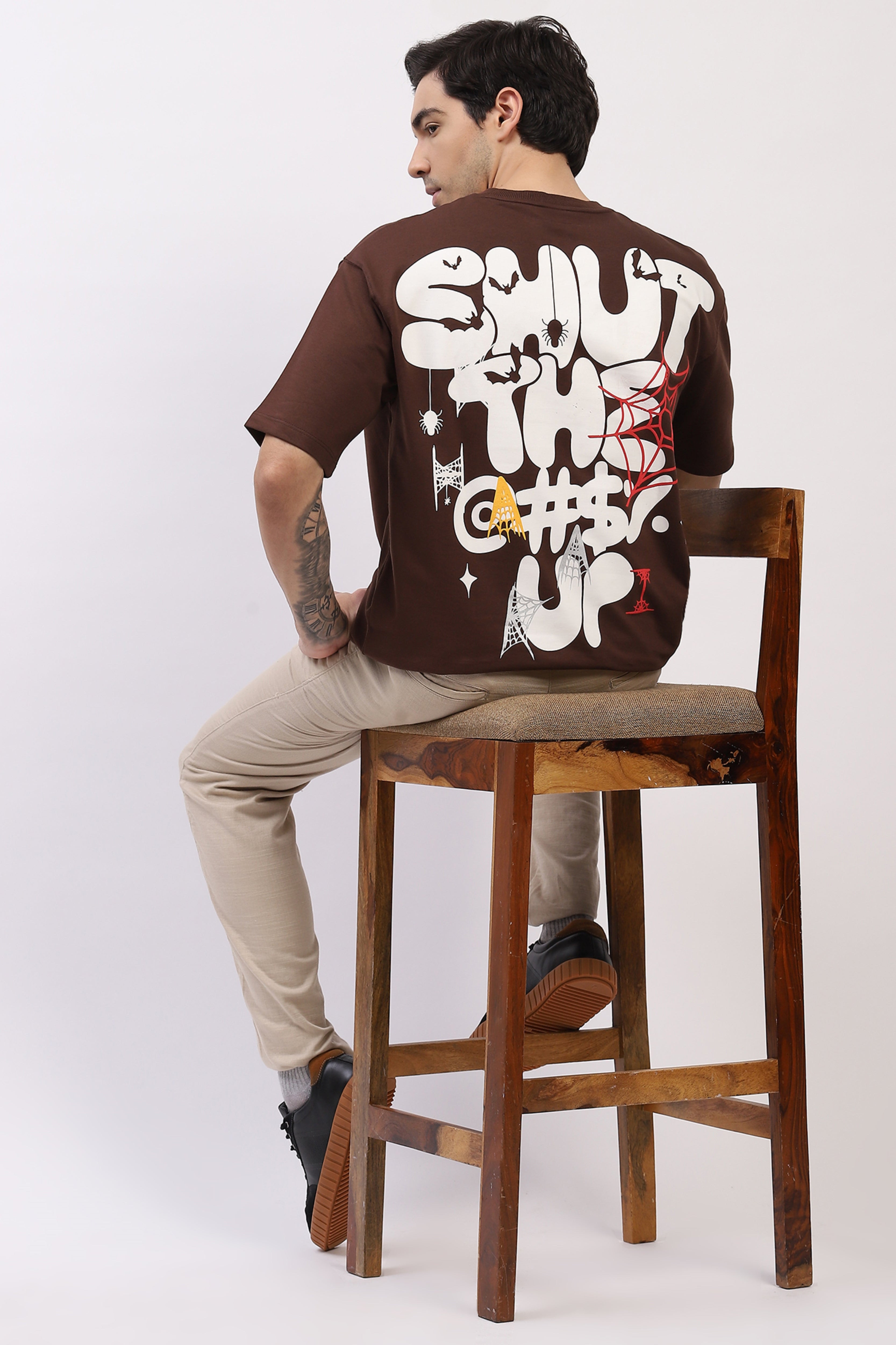 Oversized Graphic Back Print T-Shirt