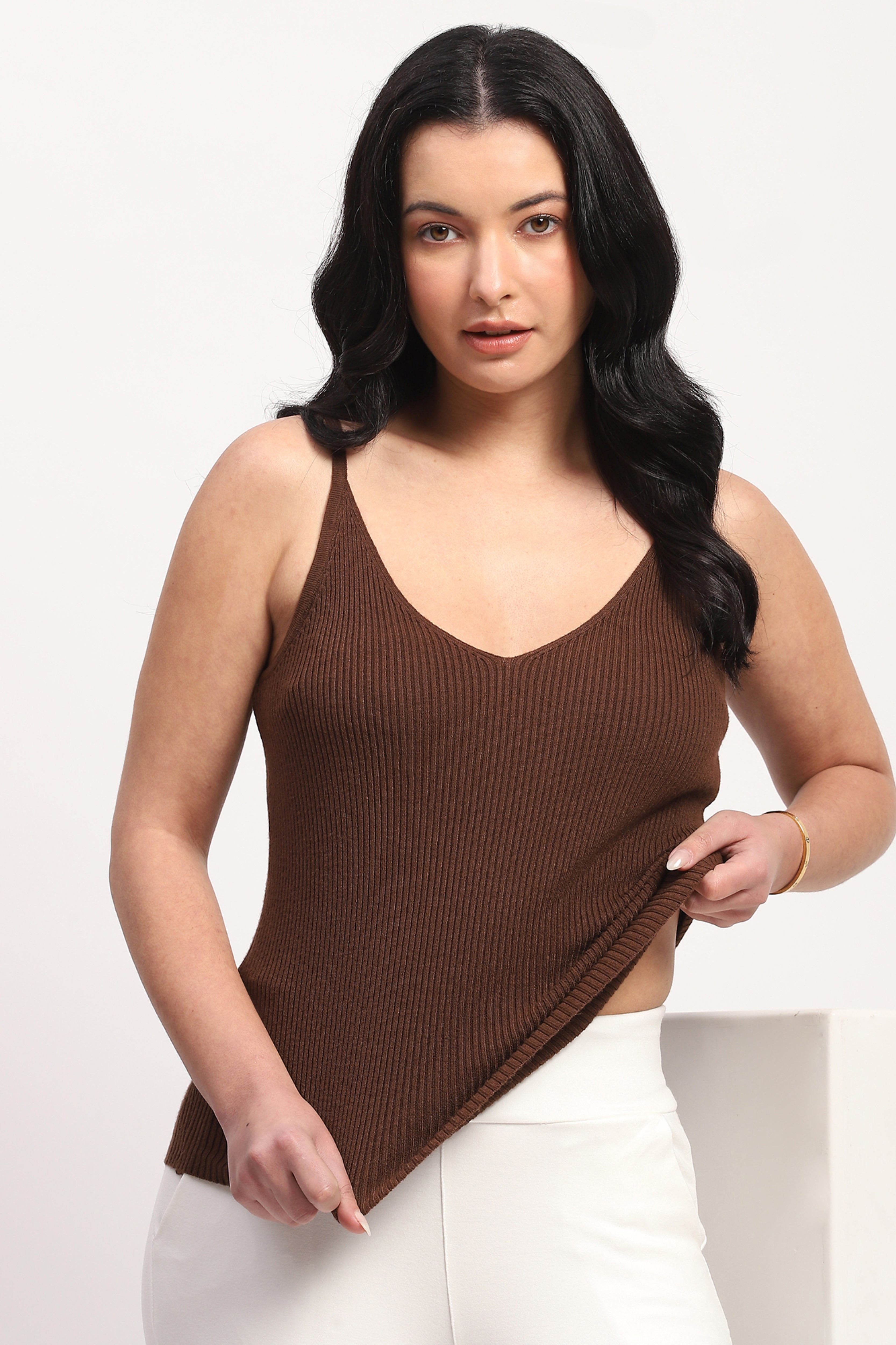 Brown Camisole Top
