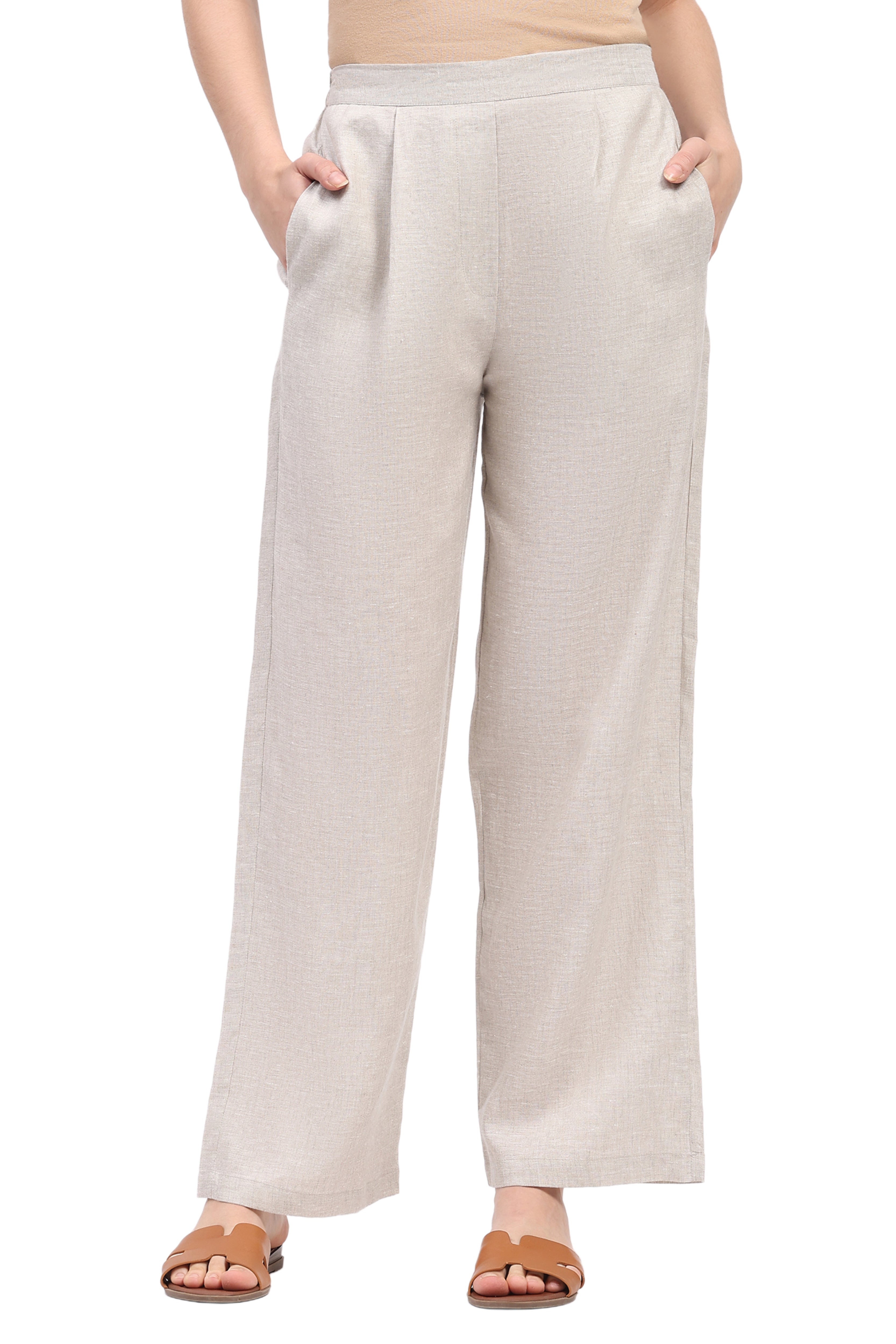 Natural Linen Relaxed Fit Lower
