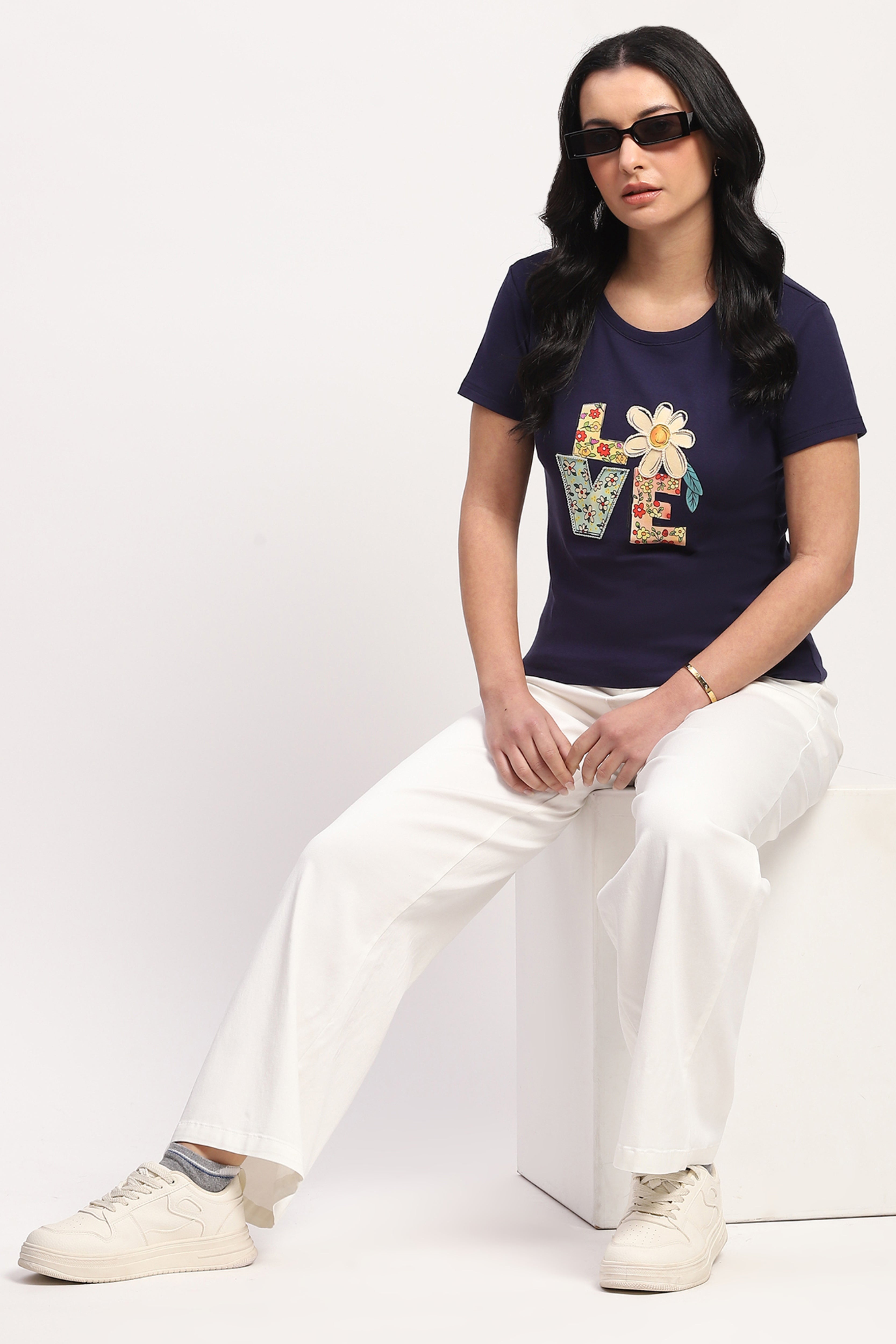 Navy Casual Top