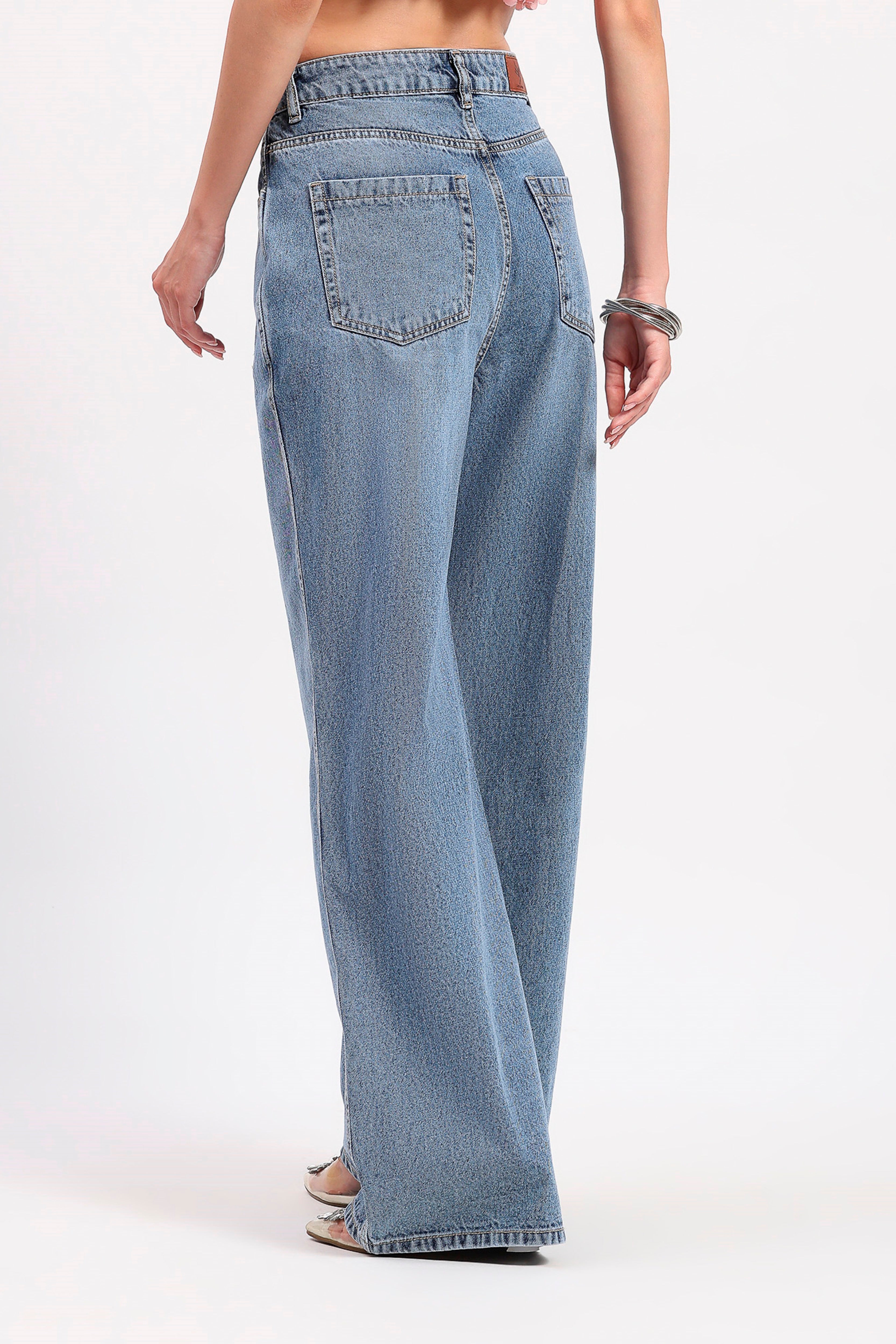 Light Blue Wide-Leg Jeans