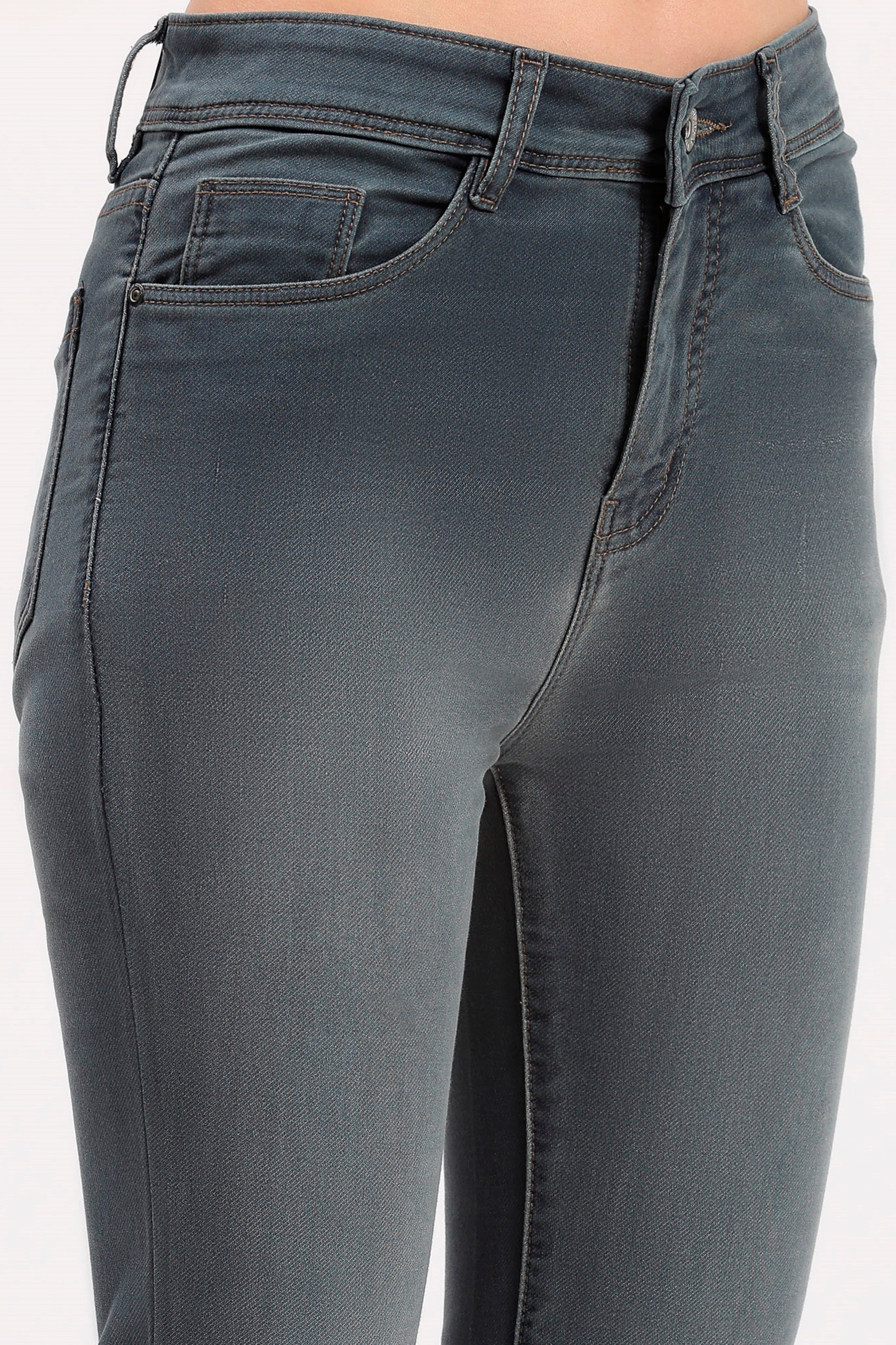 Grey Washed Bootcut Jeans