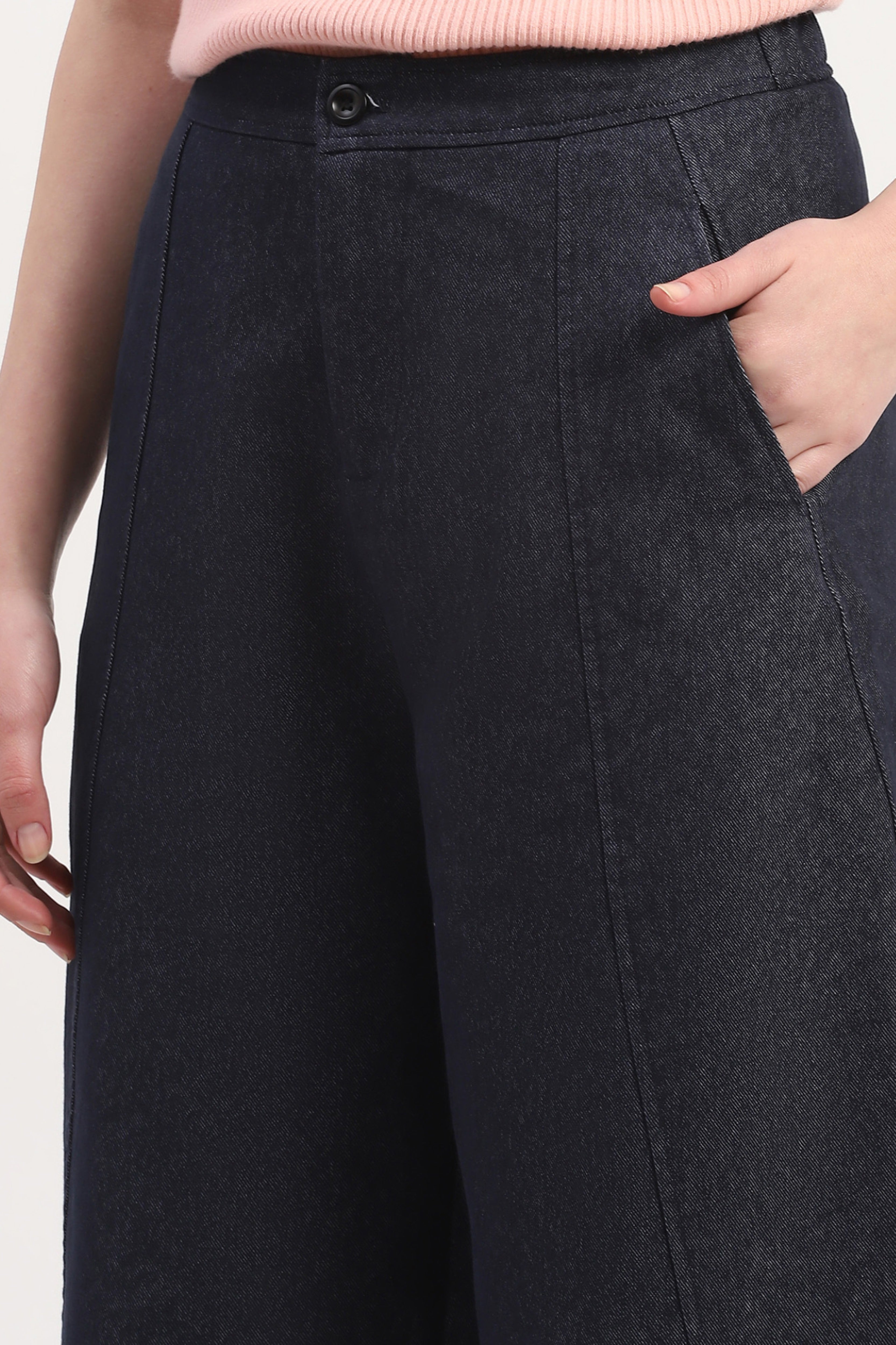 Blue Solid Jeans