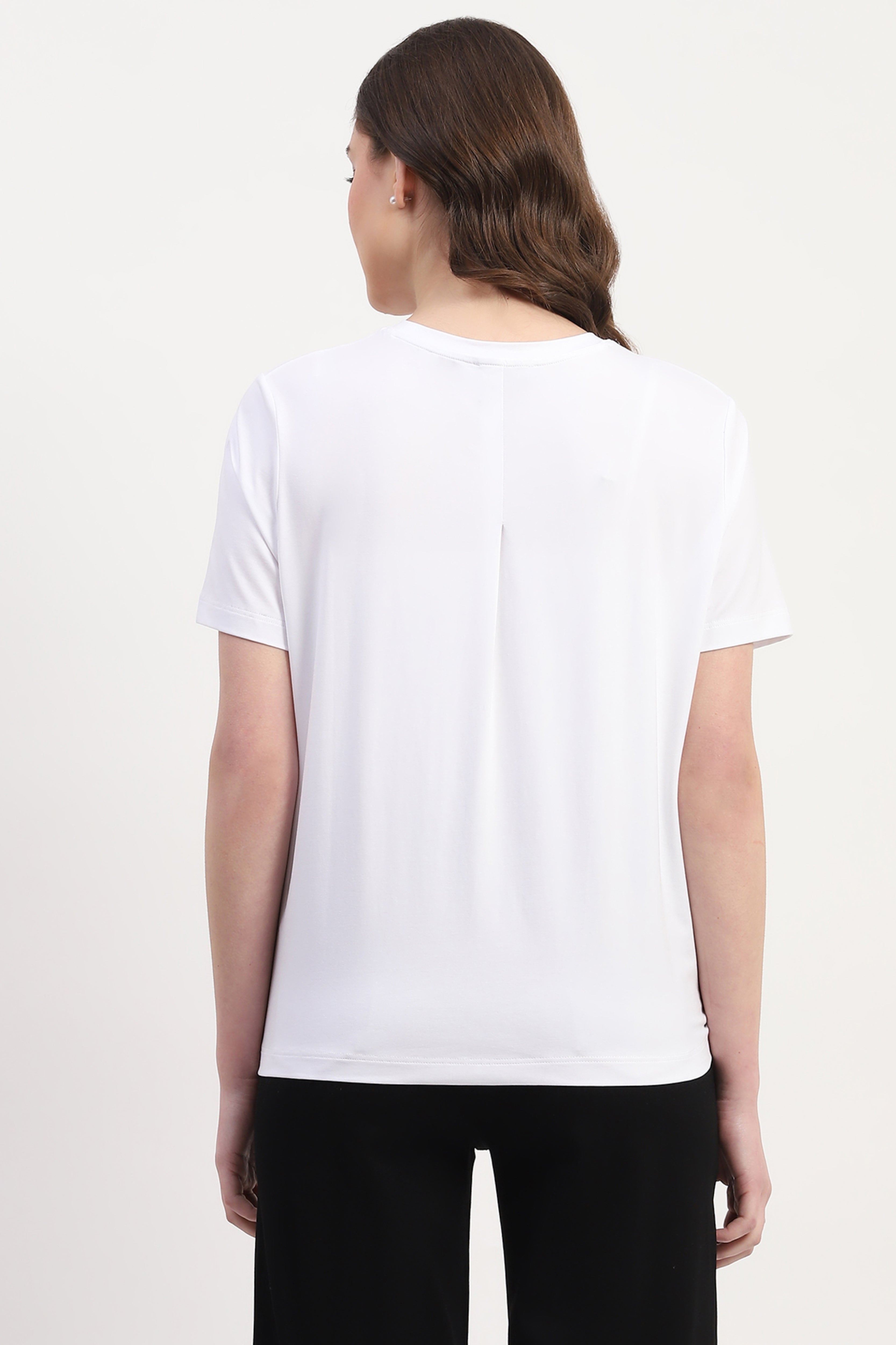 White Printed & Embellished Top