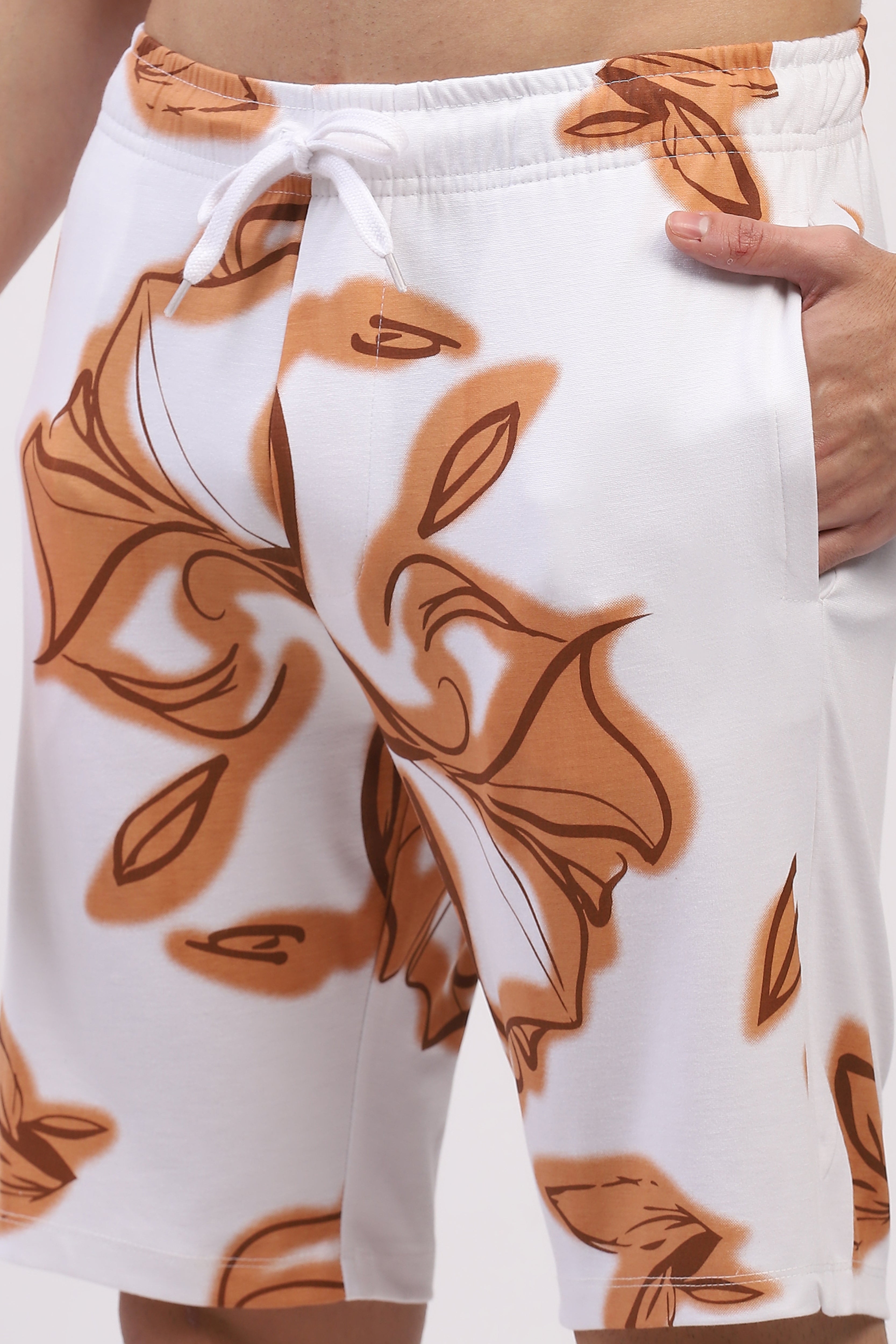 Brown Abstract Print Co-ord Set