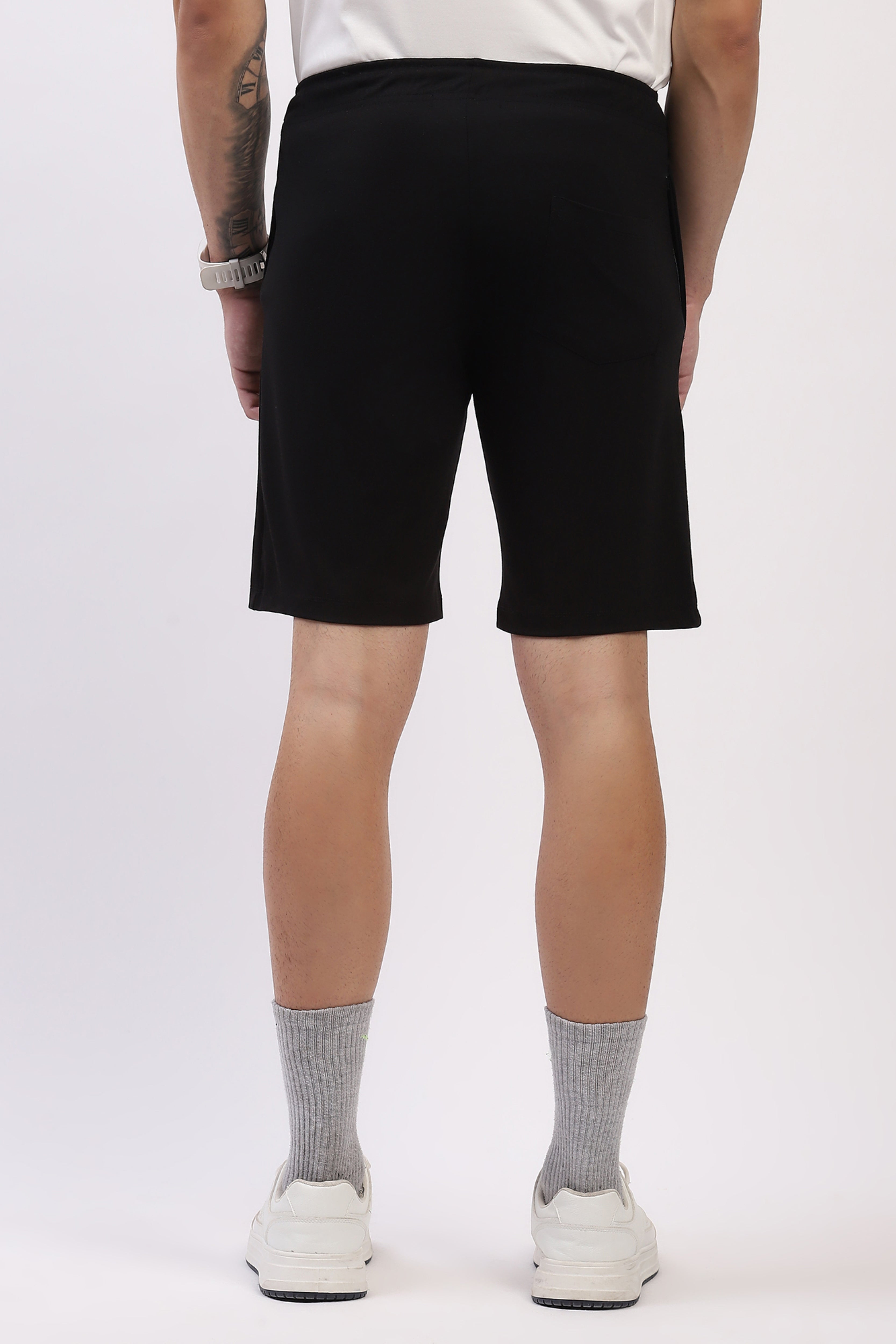 Black Comfort Stretch Casual Shorts