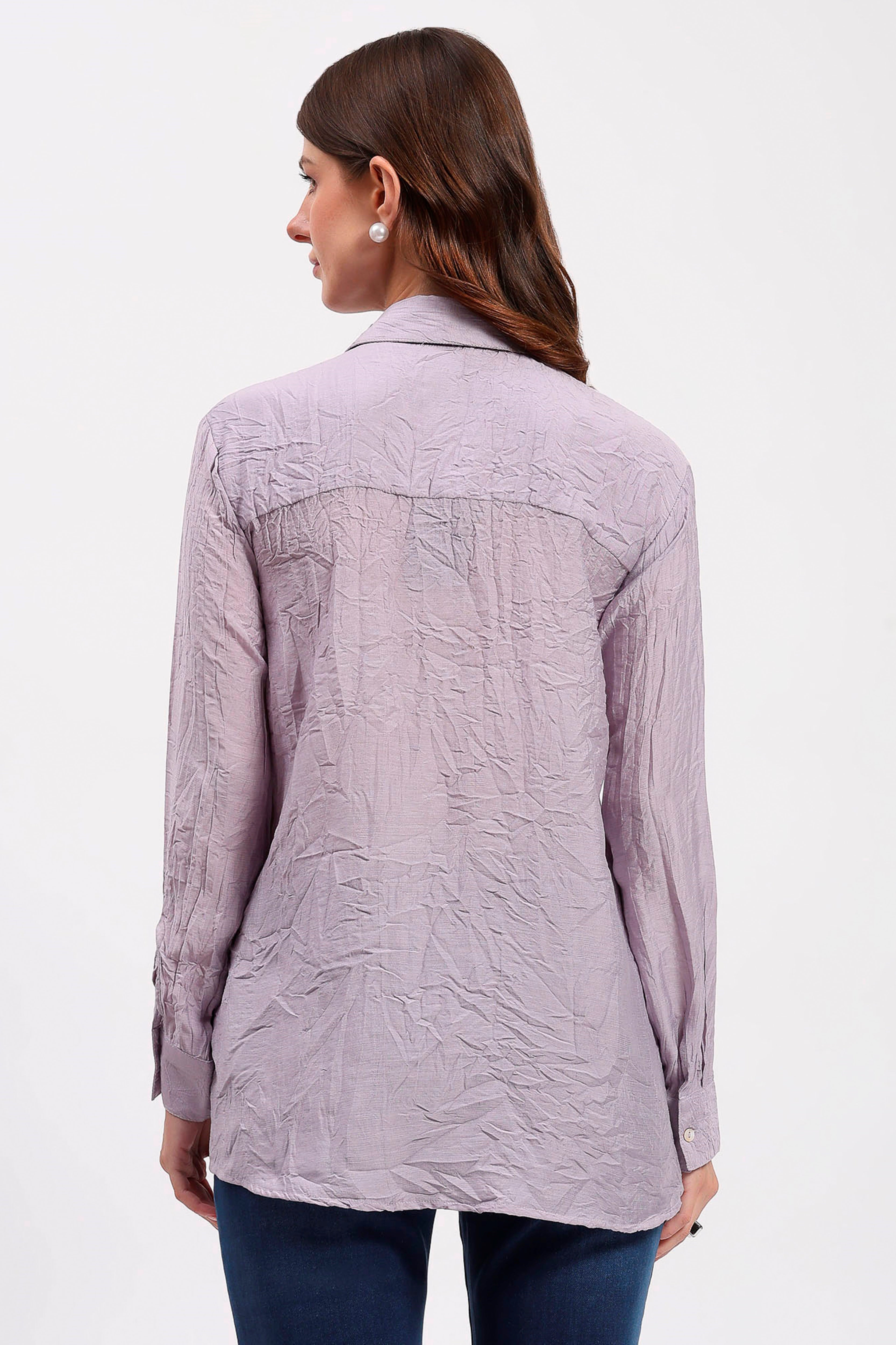 Lilac Embroidered Shirt