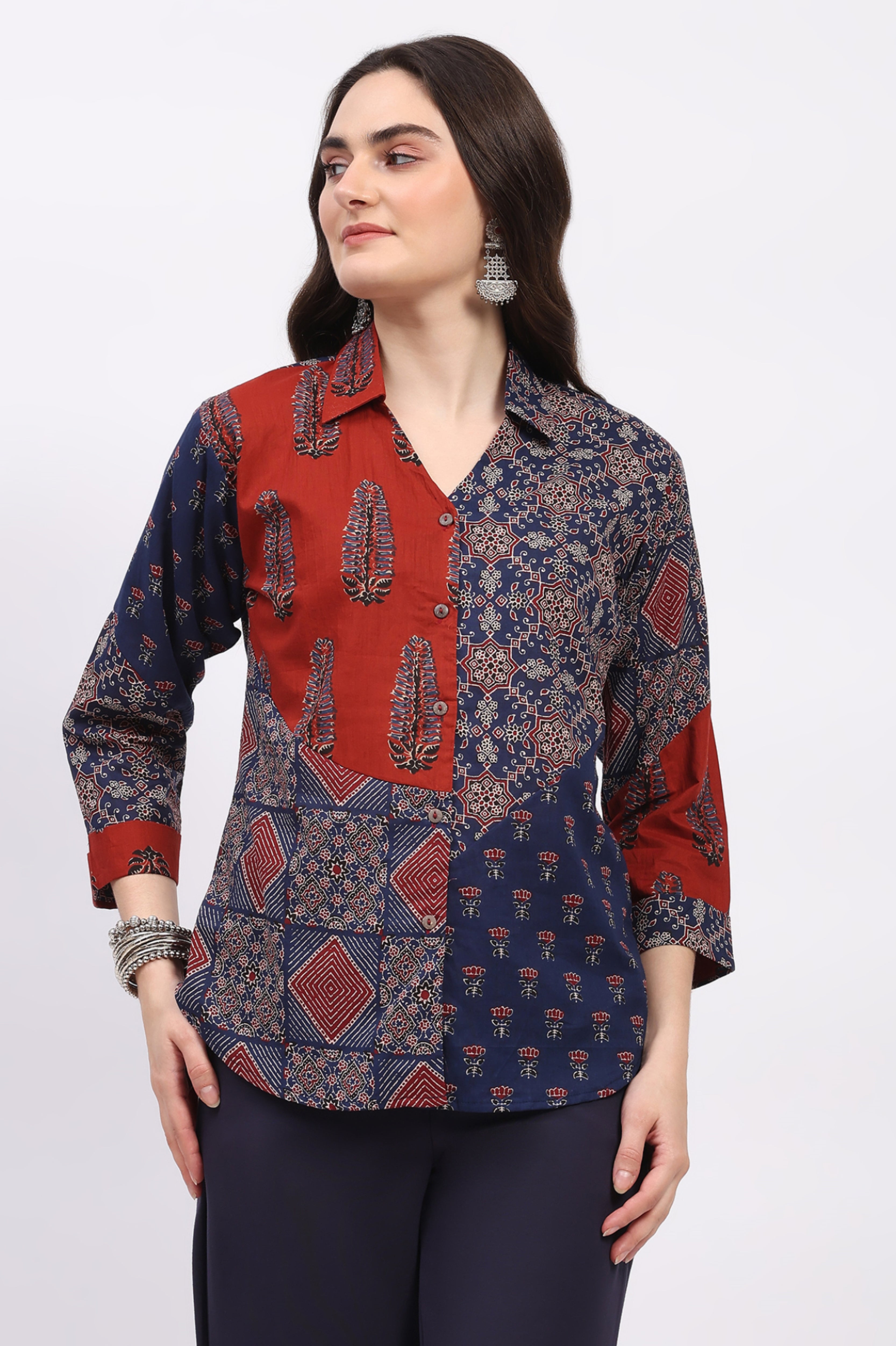 Multicolor Ethnic Motif Printed Tunic