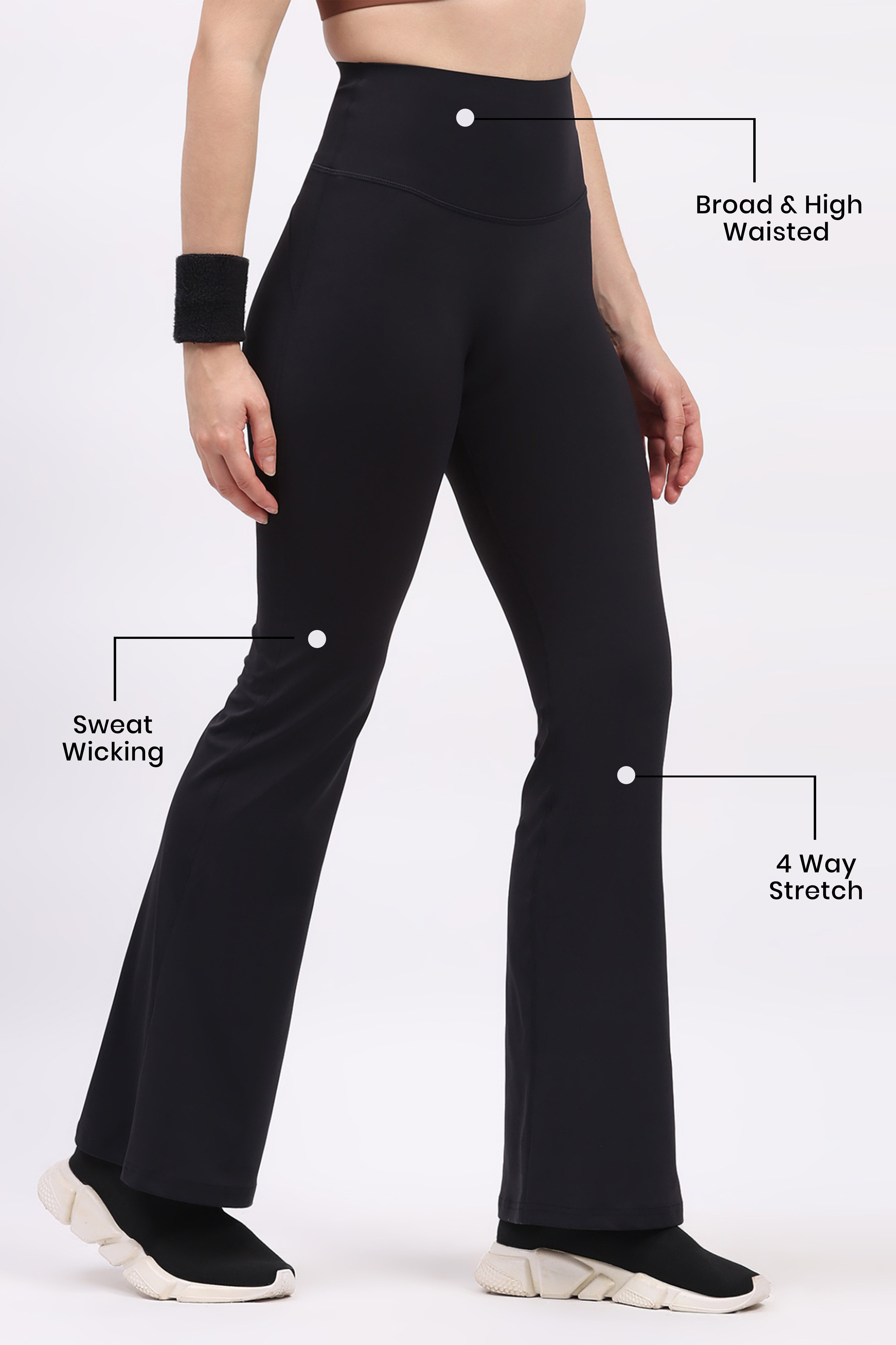 Black Ultra Stretchable Bootcut Lower