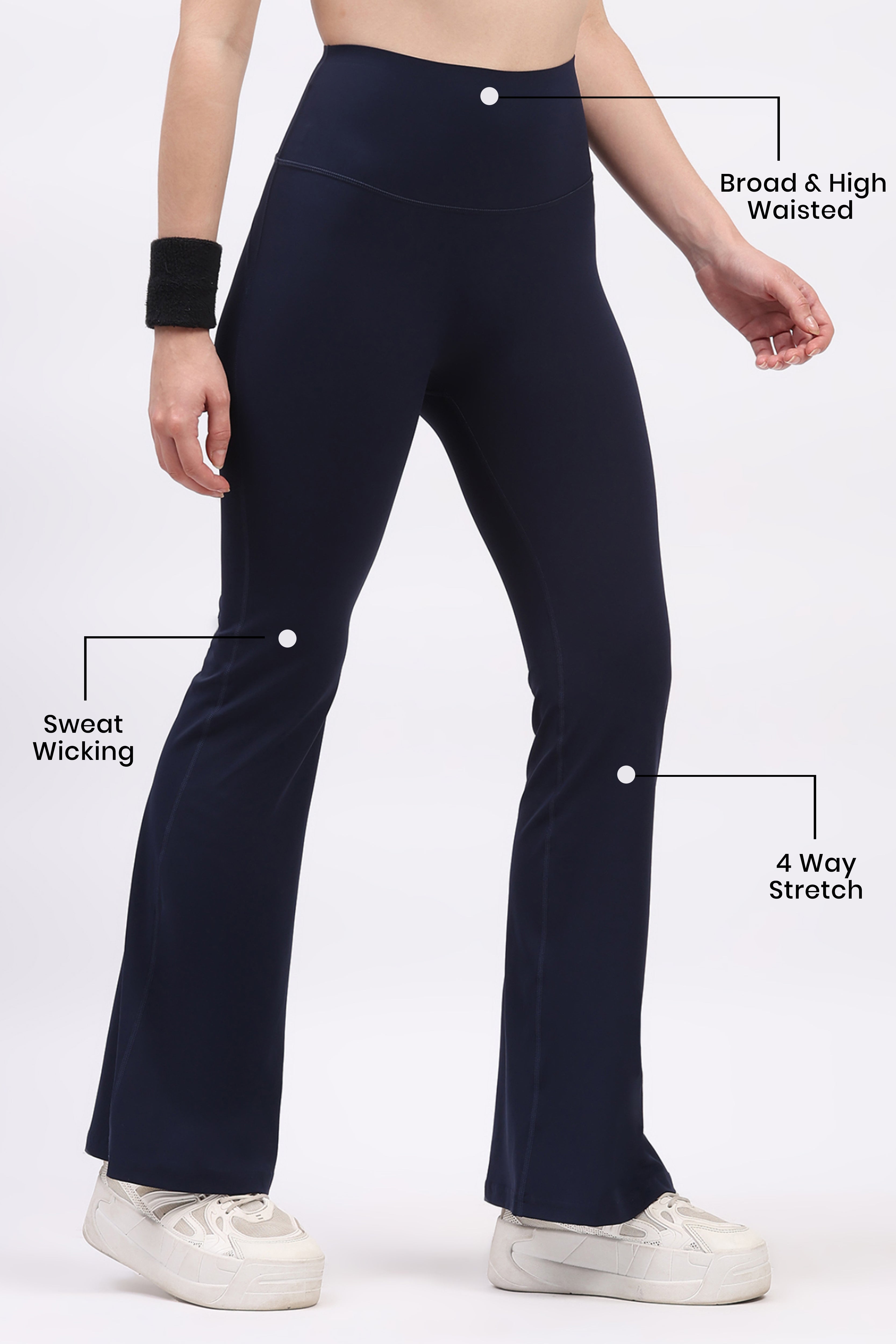 Navy Blue Ultra Stretchable Bootcut Lower