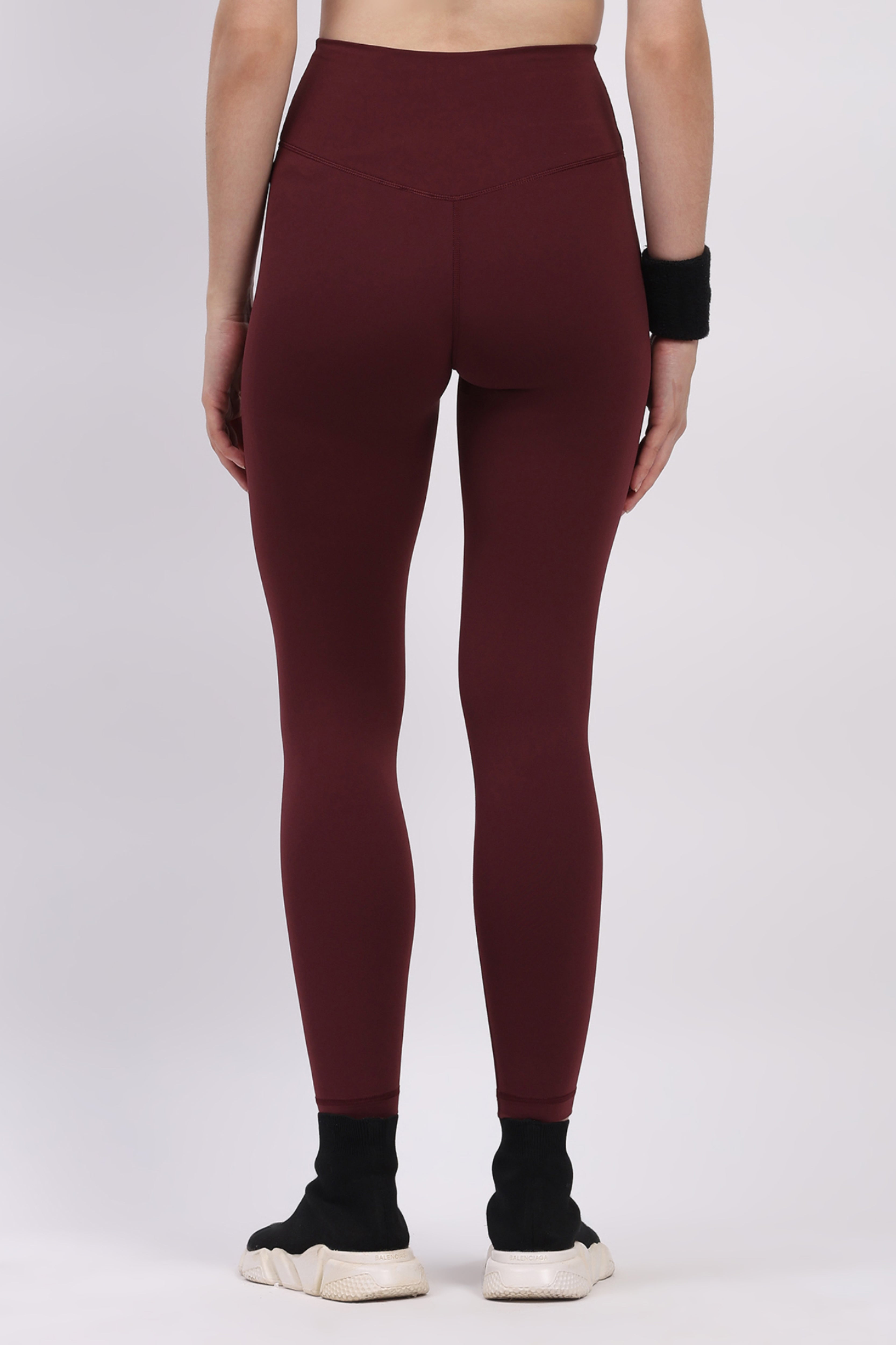 Wine Ultra Stretchable Active Leggings