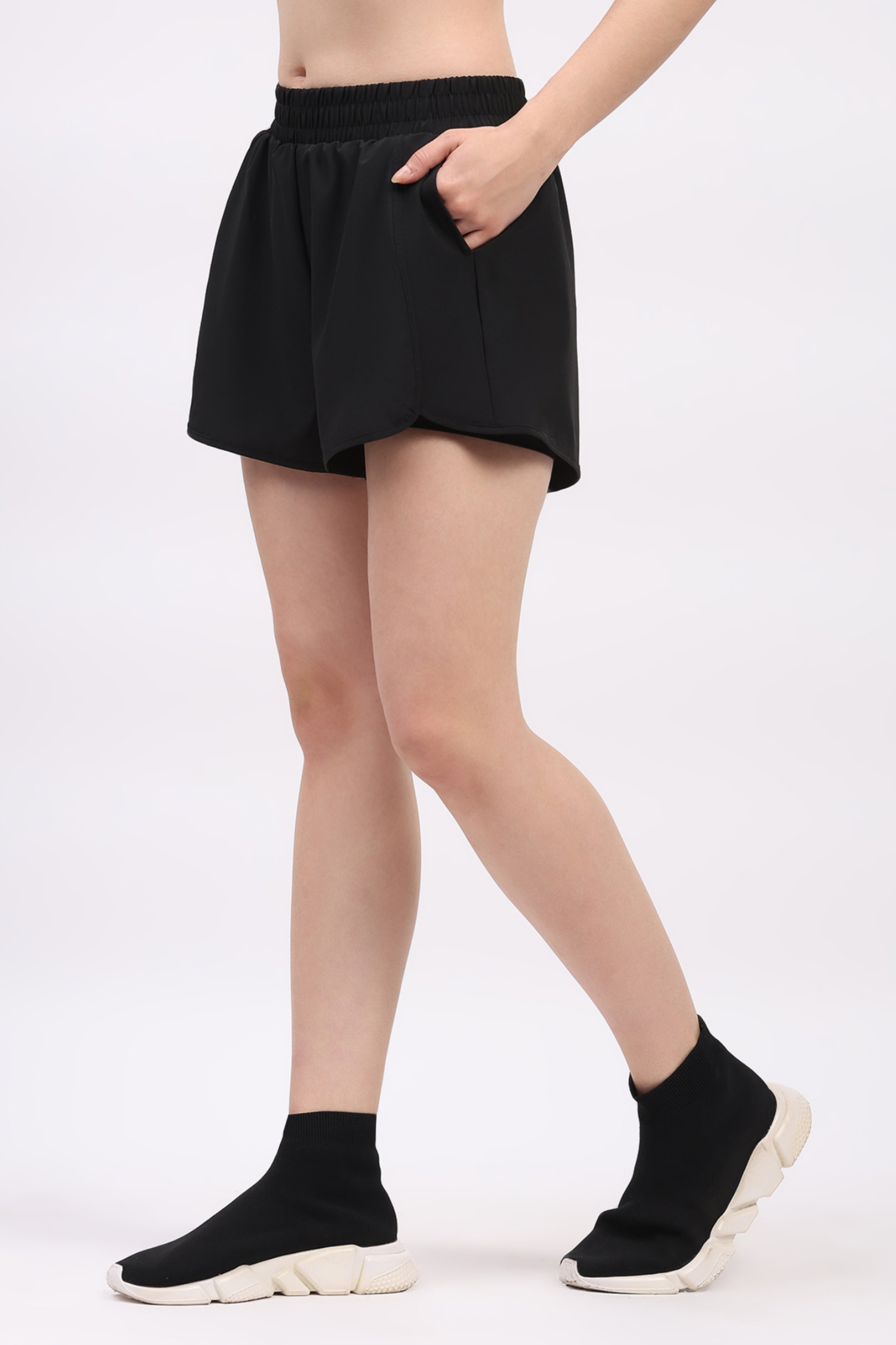 Black Athletic Quick-Dry Shorts