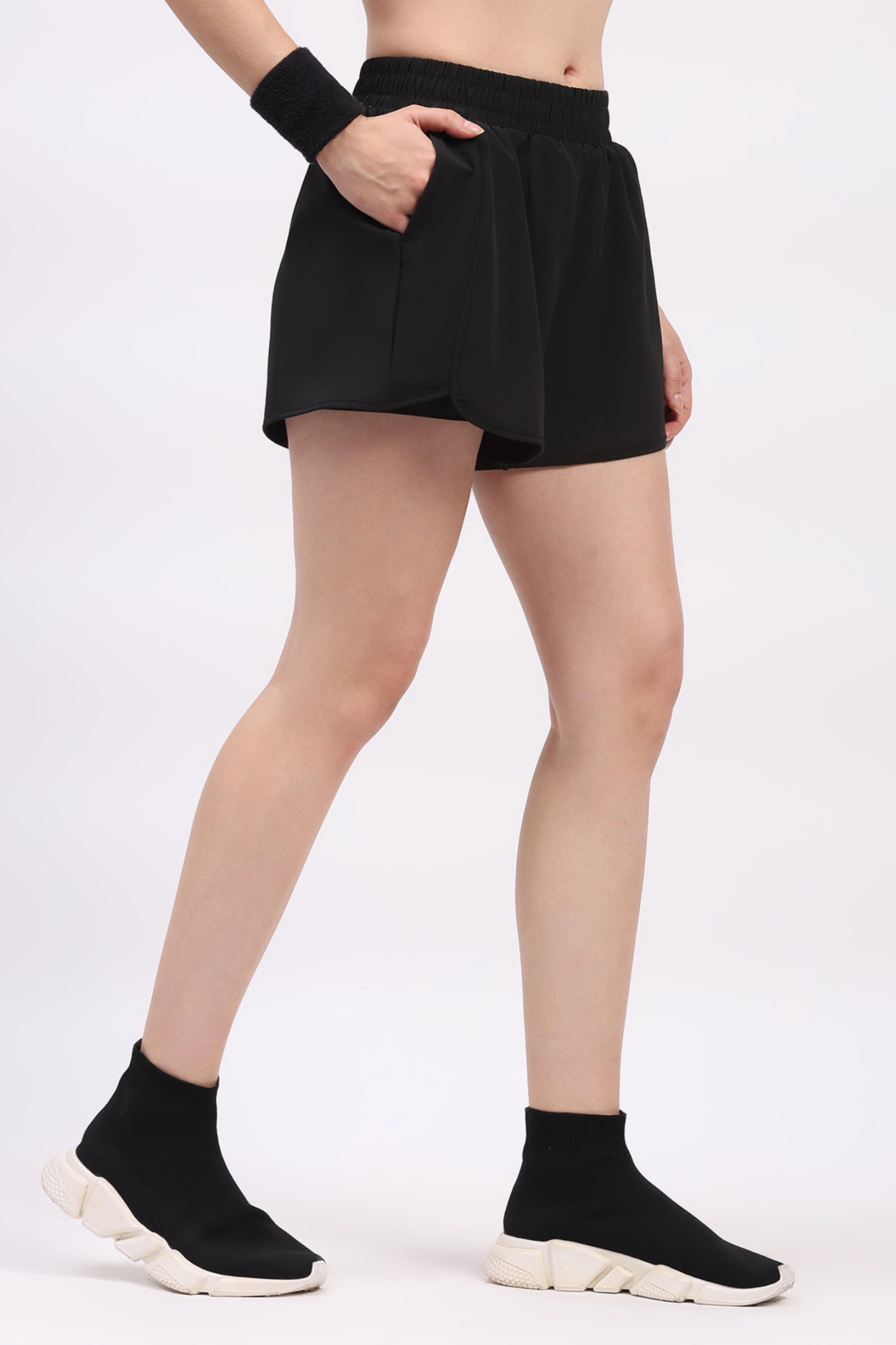 Black Athletic Quick-Dry Shorts